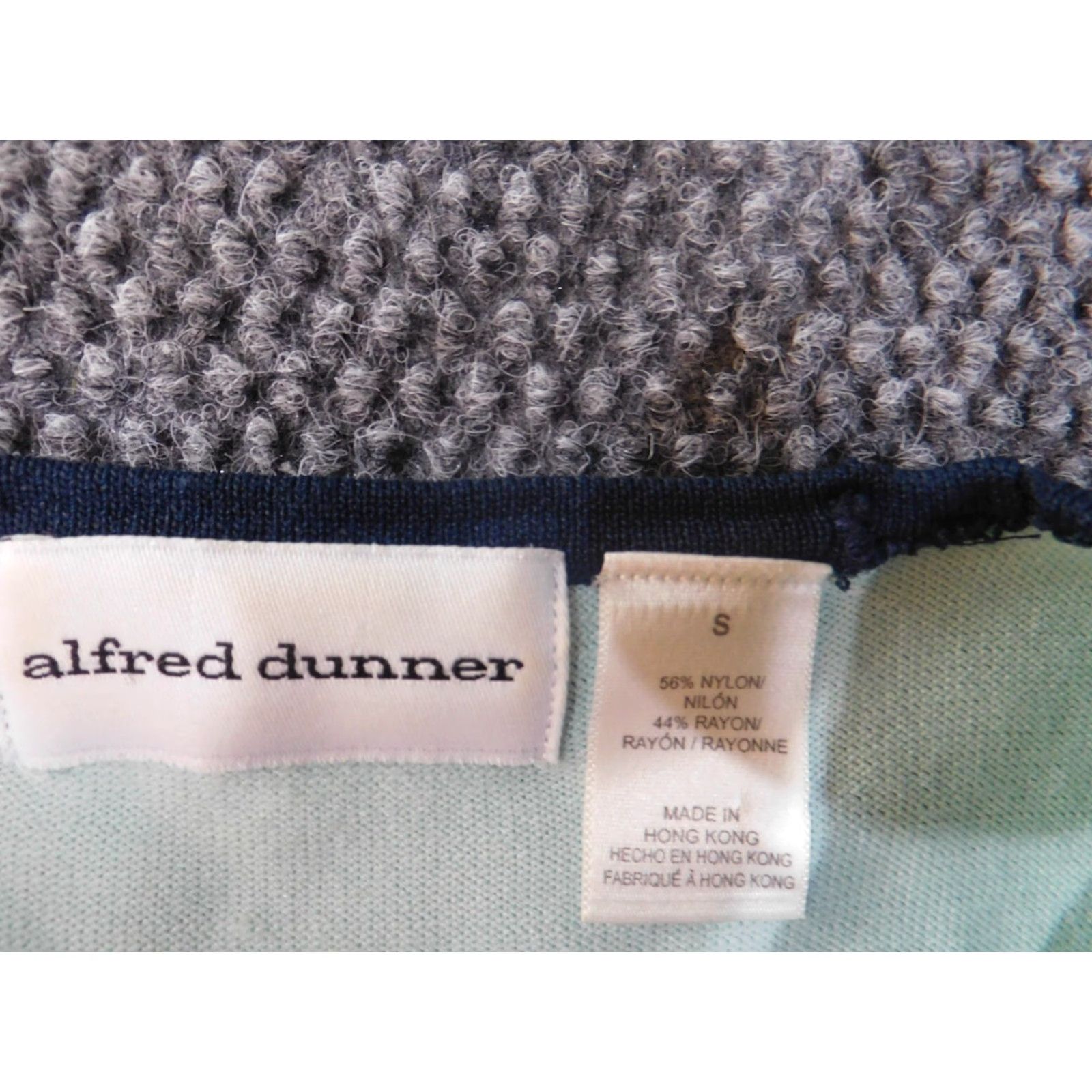Vintage Alfred Dunner Blouse Shirt Womens Small Green Plaid Stretch Knit Nylon Rayon Crew Neck Short Sleeve Casual Basic Vintage No Size S / US 4 / IT 40 - 5 Thumbnail