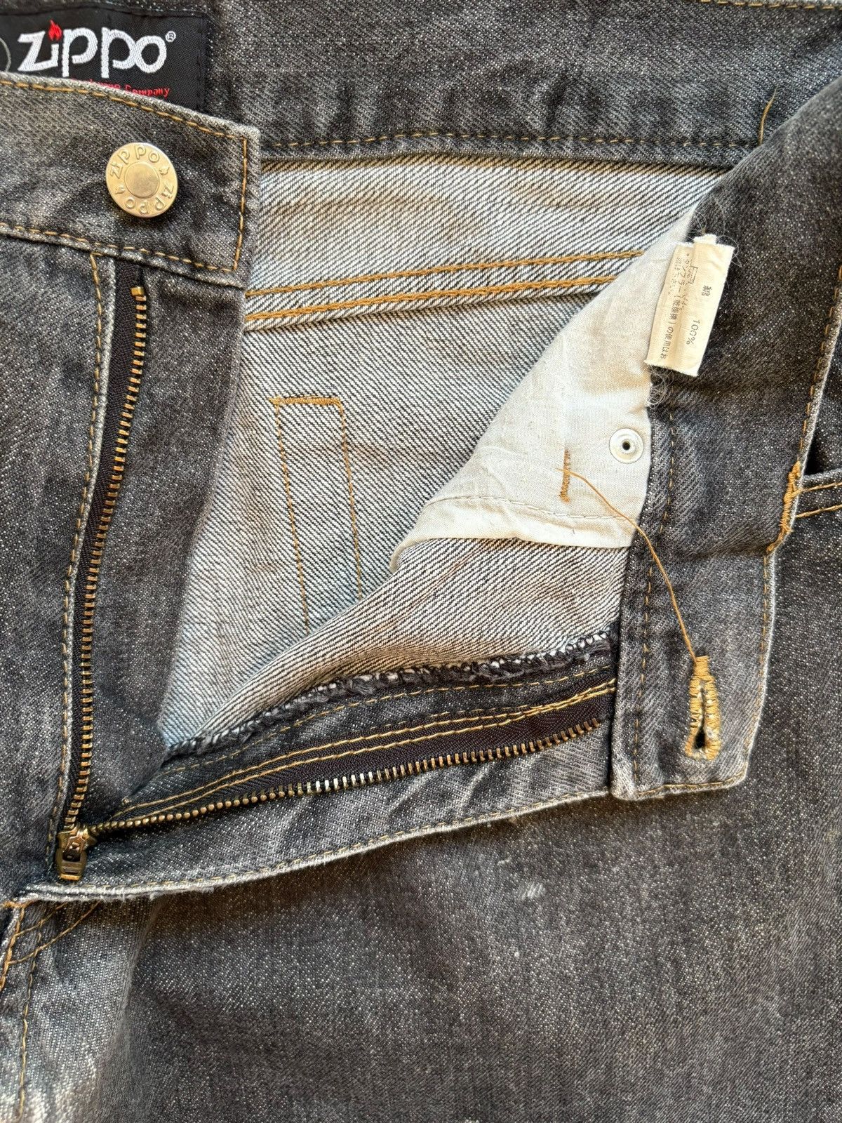 Japanese Brand Vintage Japanese Brand Painted Loose Baggy Jeans Size US 34 / EU 50 - 9 Thumbnail