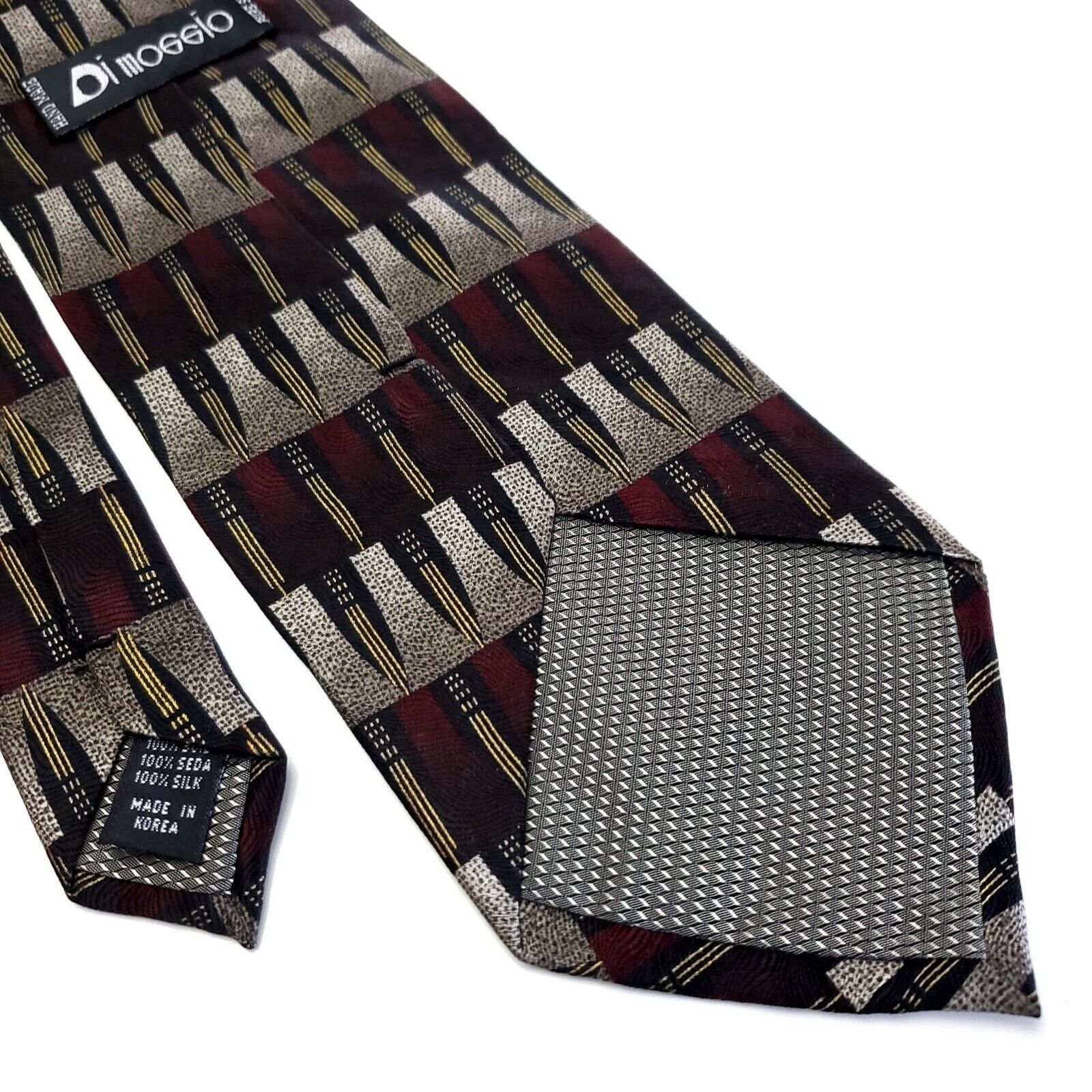 Designer Dimoggio Beige Red Jacquard Print Abstract Geometric Wide Si Size ONE SIZE - 5 Thumbnail