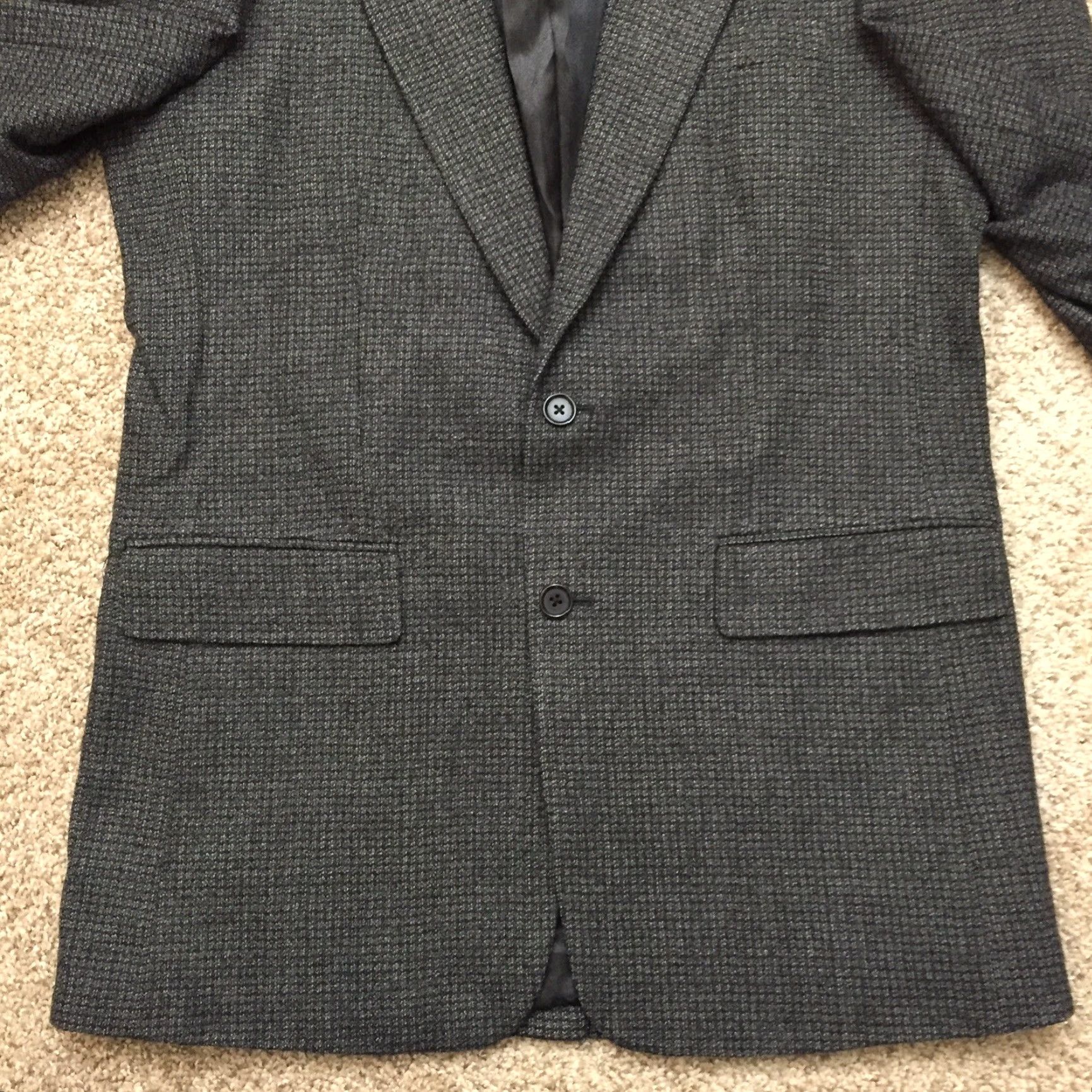 Vintage VINTAGE Woolrich Blazer Mens 40 Long Gray Check Wool Size 40R - 5 Thumbnail