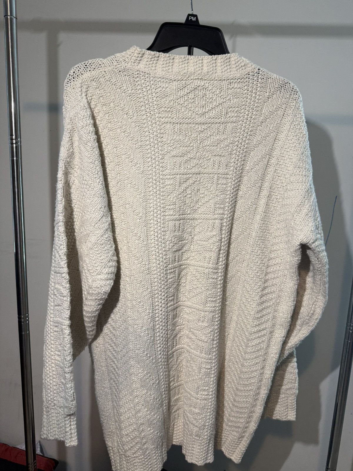 Vintage White Knit Sweater Size US XL / EU 56 / 4 - 2 Thumbnail