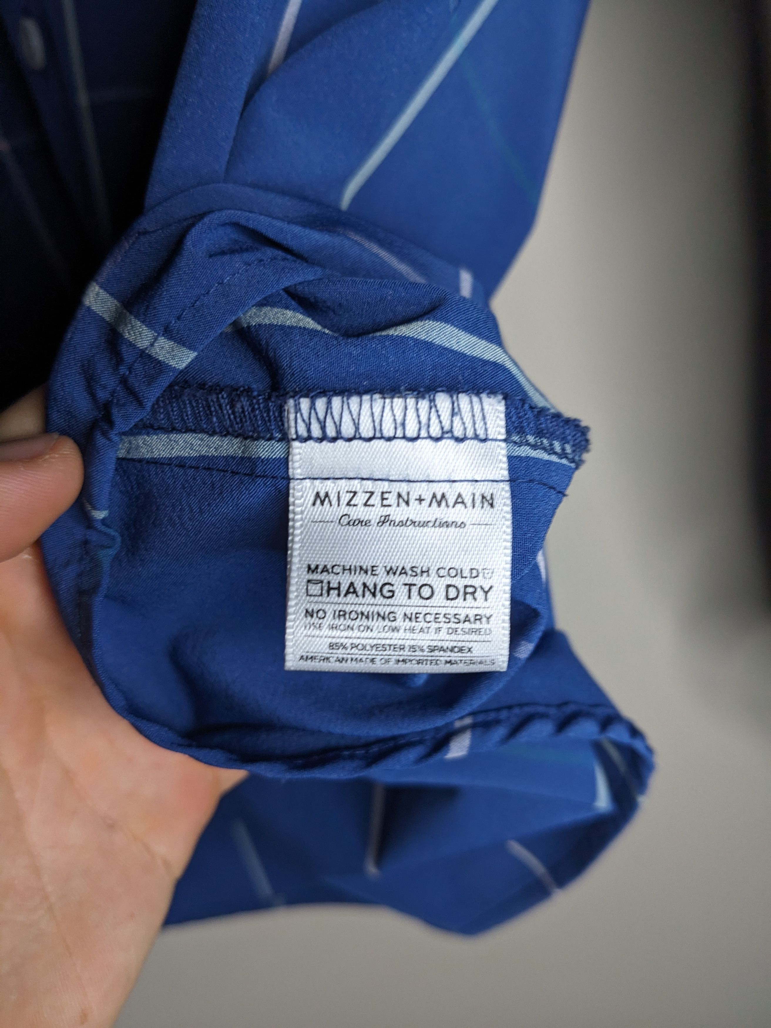 Mizzen+Main Mizzen Main Leeward Windowpane Plaid Shirt Large Made USA Size US L / EU 52-54 / 3 - 13 Thumbnail
