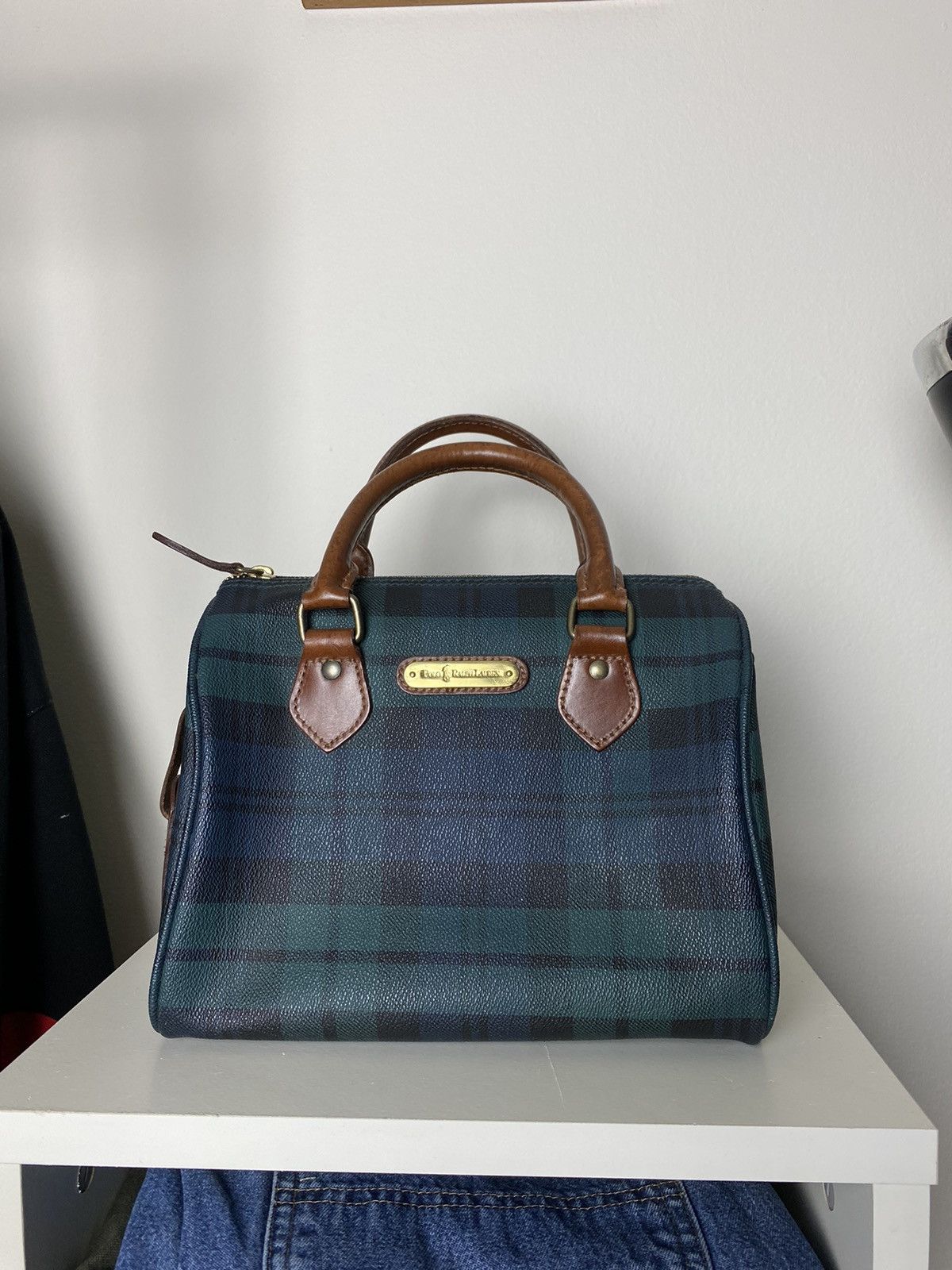 Polo Ralph Lauren Rare Ralph Lauren Purse Mini Duffle Bag Boston Barrel Plaid Size ONE SIZE - 1 Thumbnail