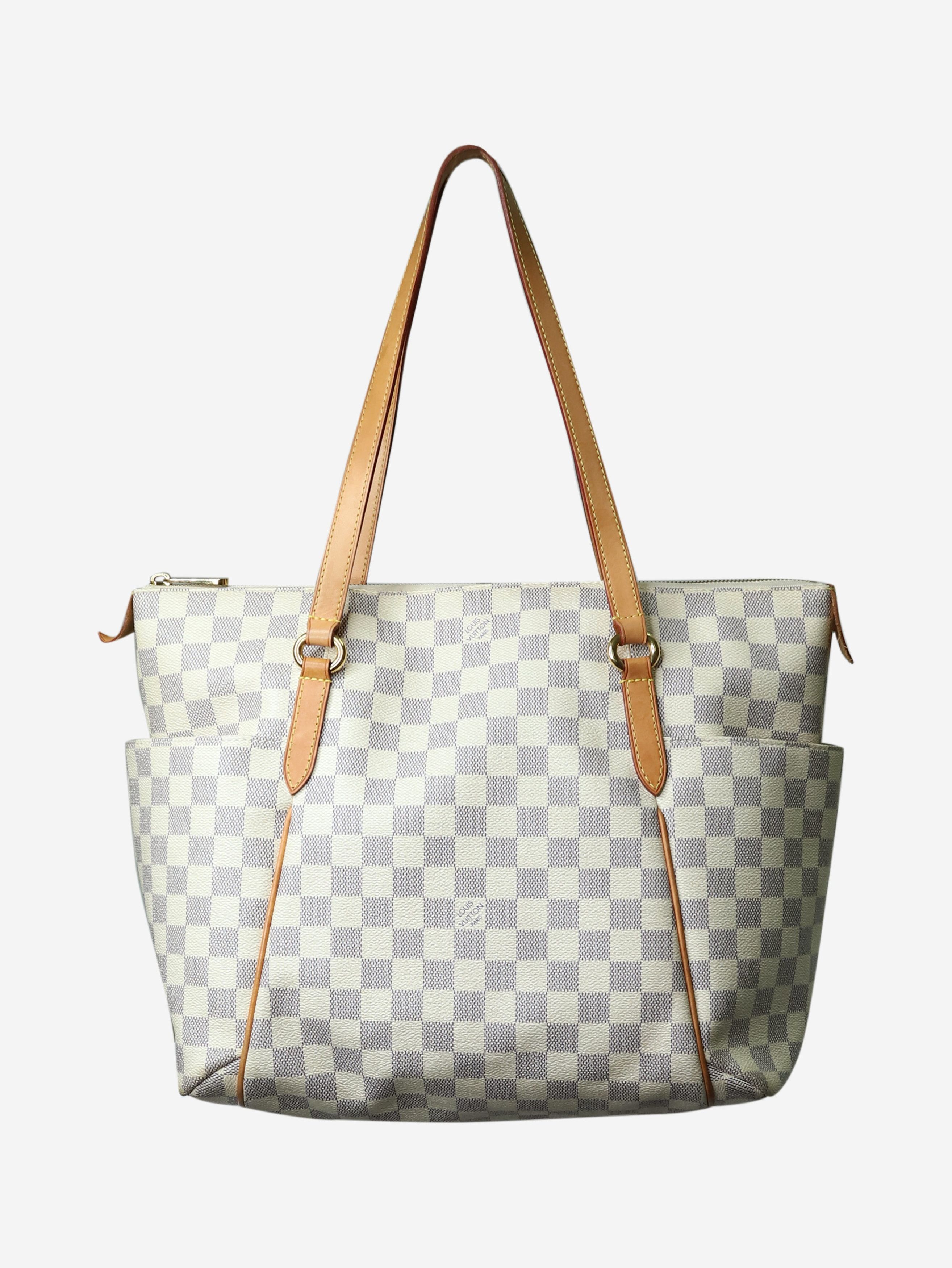 image of Louis Vuitton Neutral 2012 Damier Ebene Tote, Women's
