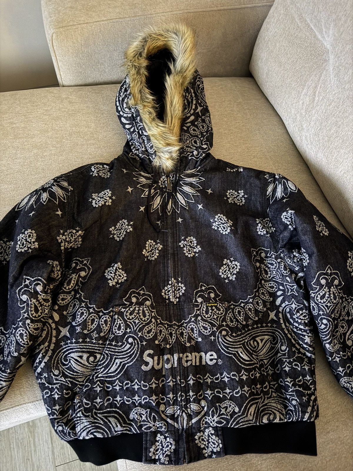 Supreme Supreme FW23 Paisley Studded Work Jacket | Grailed