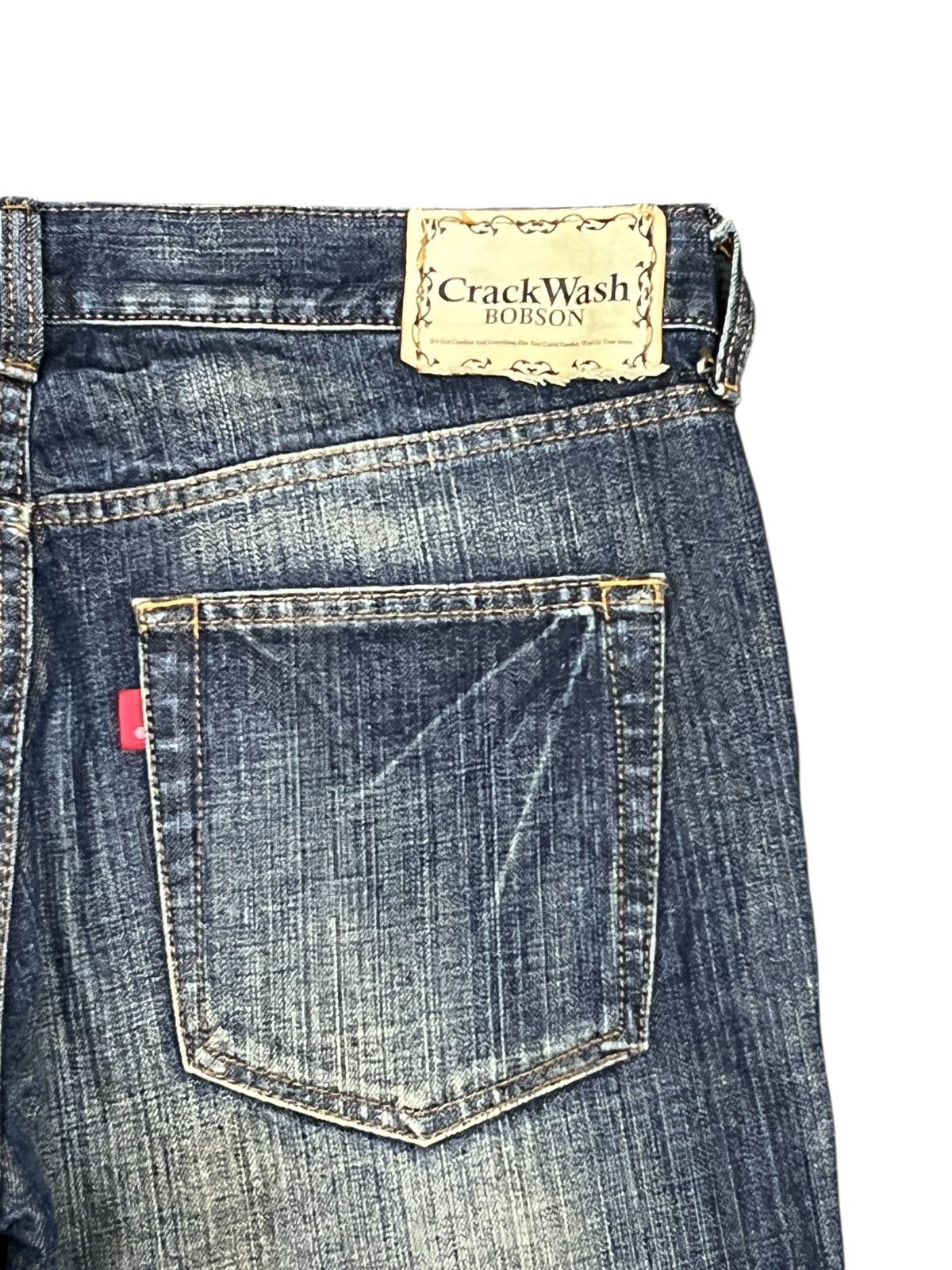Blue Blue Japan 🔥Rare Bobson Crack Wash Indigo Rusty Flare Jeans Bited Heel Size US 32 / EU 48 - 9 Thumbnail