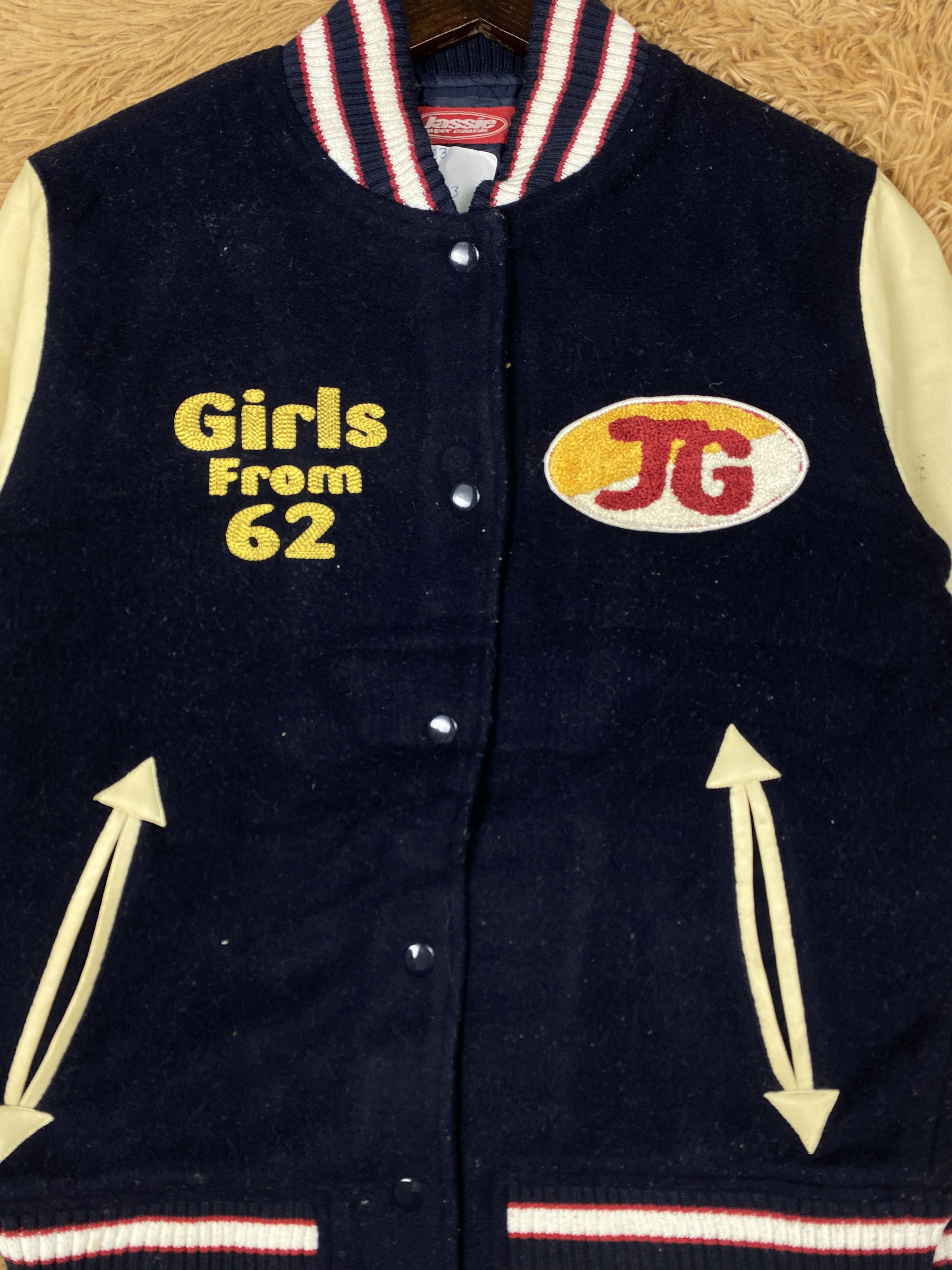Vintage Vintage Jassie Leather Sleeve Varsity Jacket DJ0303 Size US S / EU 44-46 / 1 - 4 Thumbnail