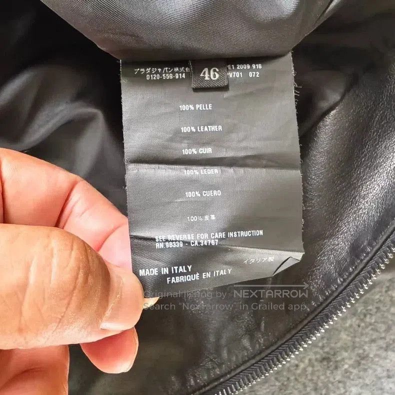 Prada PRADA Triangle Logo Leather Jacket. Size US S / EU 44-46 / 1 - 5 Thumbnail