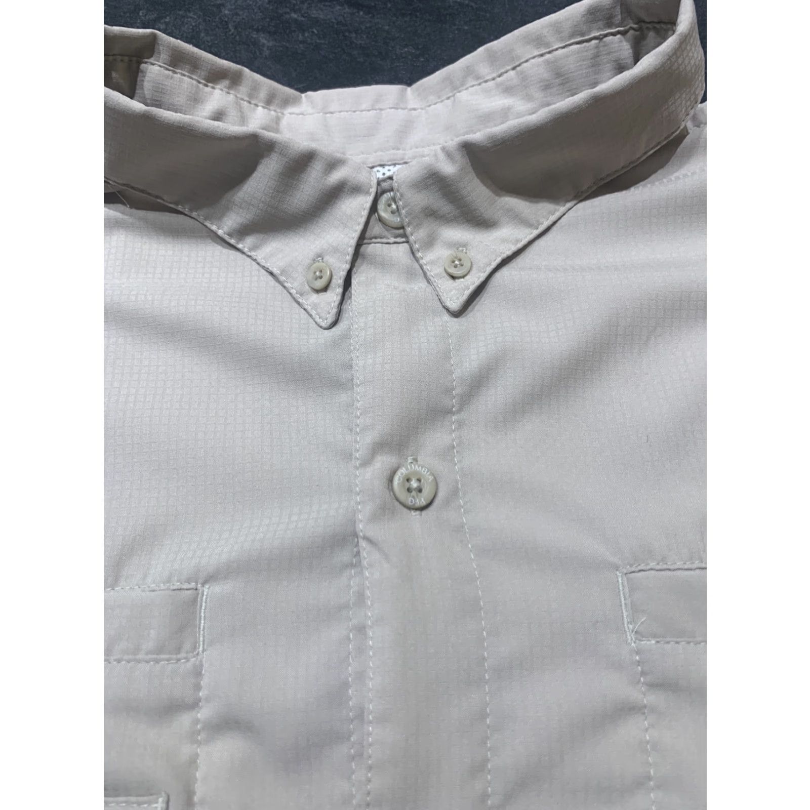 Vintage Columbia PFG Fishing Shirt Adult 2XL Khaki Short Sleeve Button-Up Casual Mens Size US XXL / EU 58 / 5 - 4 Thumbnail