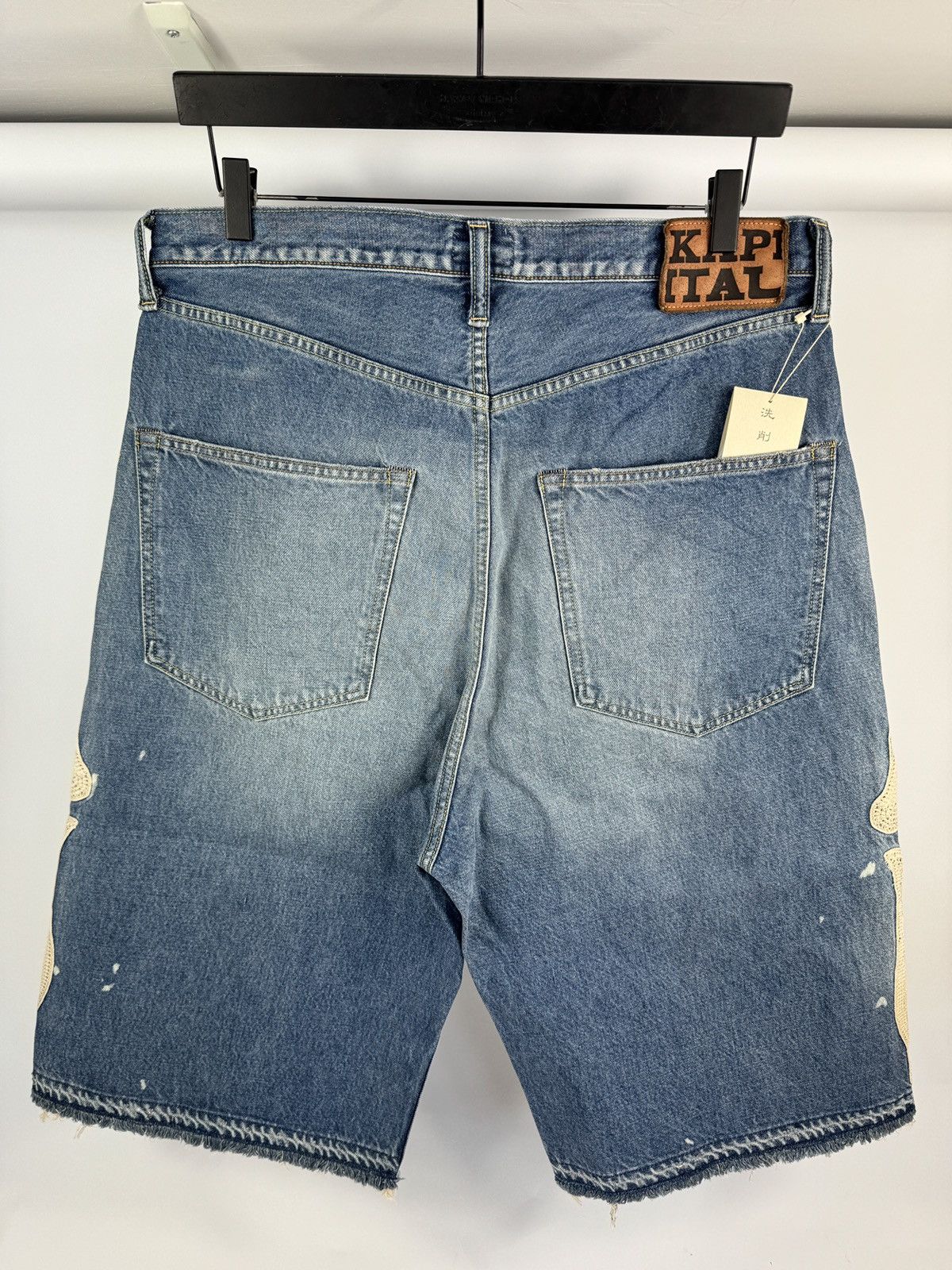 Kapital Bone X-ray embroidered 3 quarter denim shorts Size US 38 / EU 54 - 2 Thumbnail