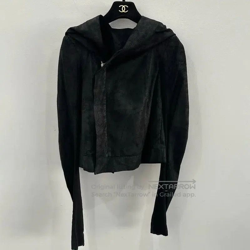 Rick Owens Black Leather Women's Jacket .