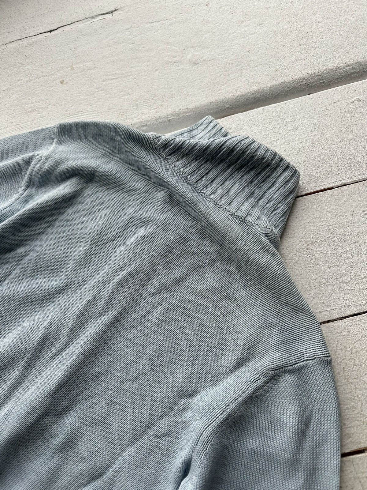 Armani 🚨90s Armani Jeans Sweater wmn sz 40 light blue with logo l Size S / US 4 / IT 40 - 12 Thumbnail