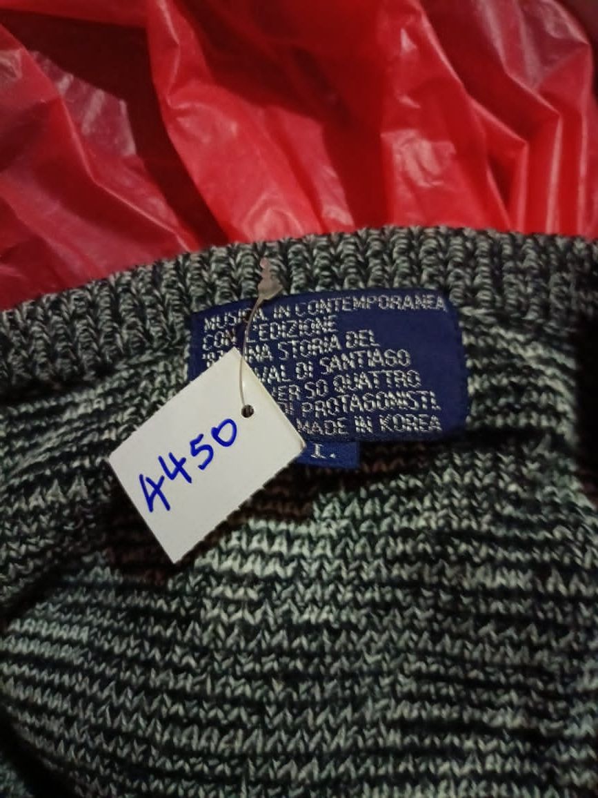 Japanese Brand Musica Black/Gray art streetwear Knitwear #4450 Size US L / EU 52-54 / 3 - 10 Thumbnail