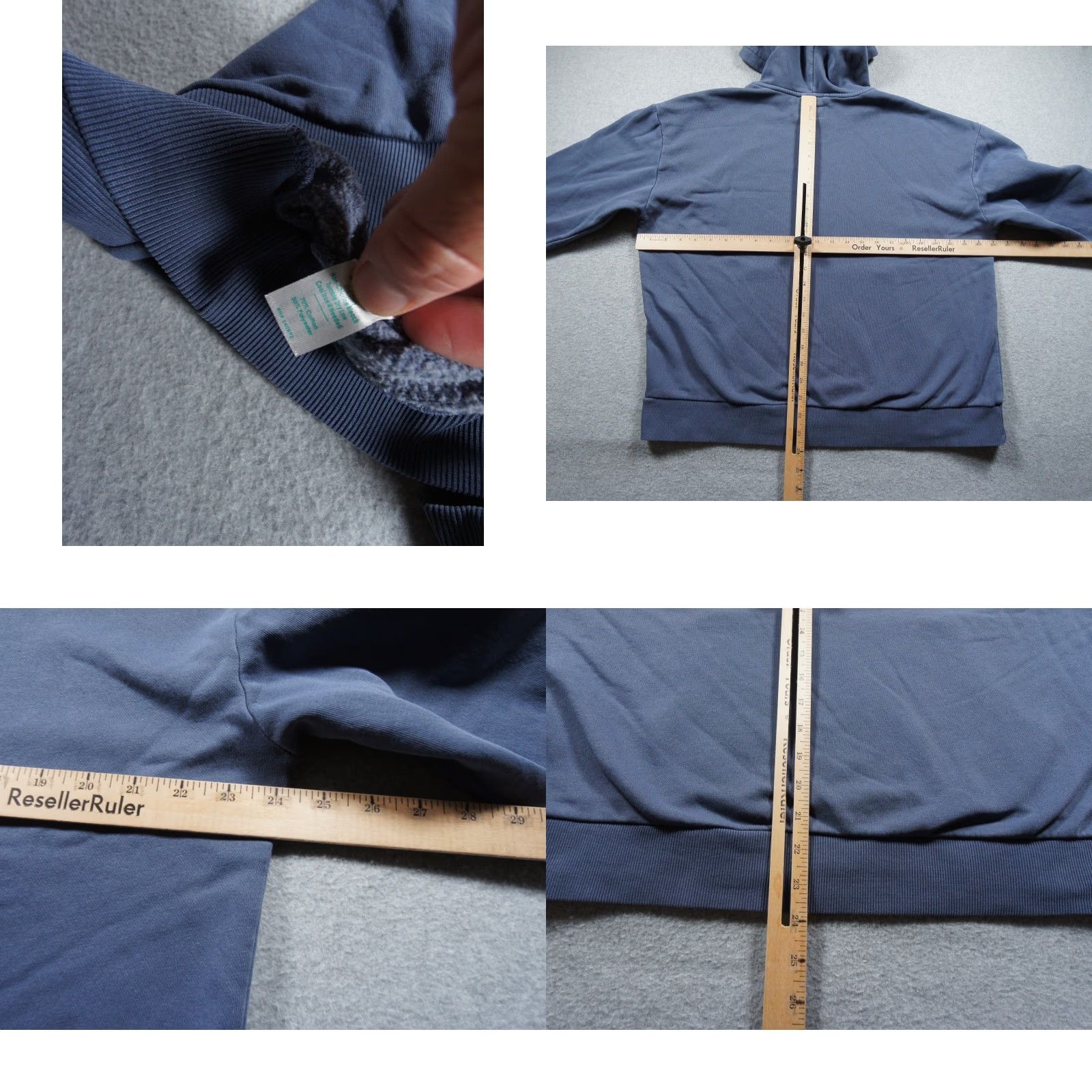 Marine Layer Marine Layer Hoodie Mens Large Blue Pullover Fleece Sweatshirt Cotton Polyester Regular Logo Outdoors All Seasons Adult Size US L / EU 52-54 / 3 - 8 Thumbnail