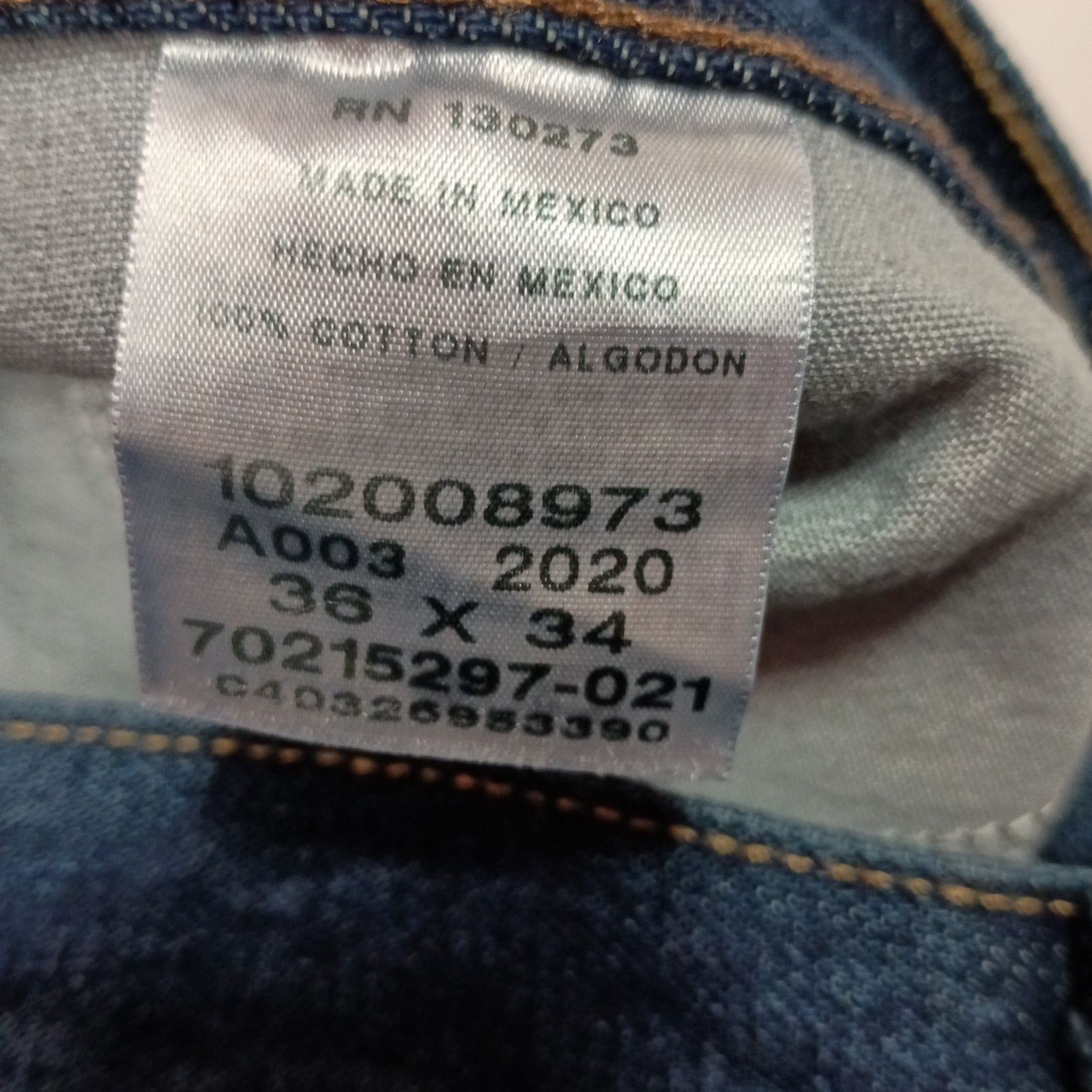 Lee Lee Straight Leg Jeans Men's 36x34 Night Shade Relaxed Blue Size US 36 / EU 52 - 5 Thumbnail