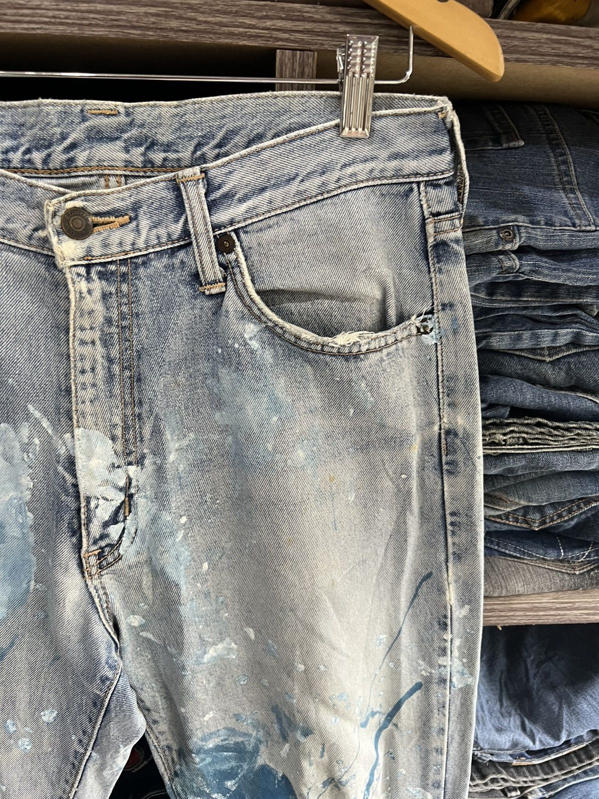 If Six Was Nine 🔥Rare Vintage Edwin Paint Splash Distressed Denim Size US 32 / EU 48 - 10 Thumbnail