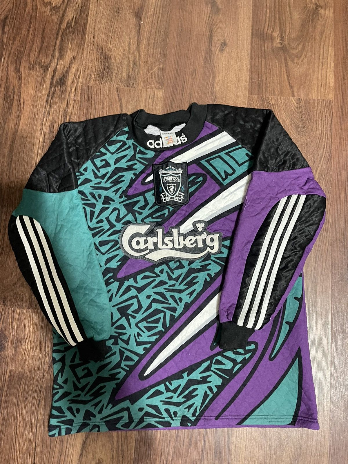 Vintage LIVERPOOL FC 1995/1996 GOALKEEPER FOOTBALL SHIRT JERSEY Size US M / EU 48-50 / 2 - 1 Thumbnail