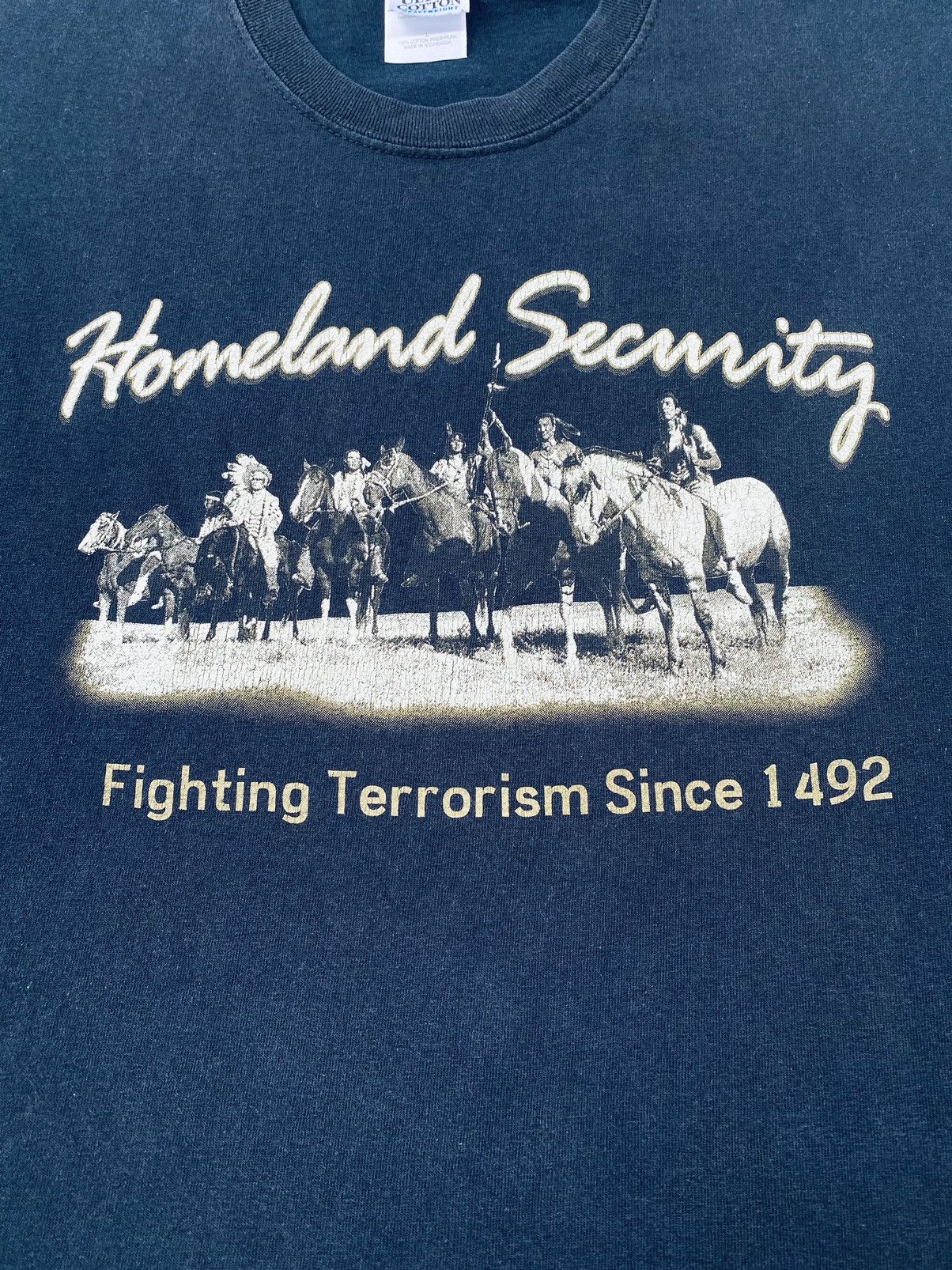 Vintage Vintage 90s Fighting Terrorism Tees Size US L / EU 52-54 / 3 - 3 Thumbnail