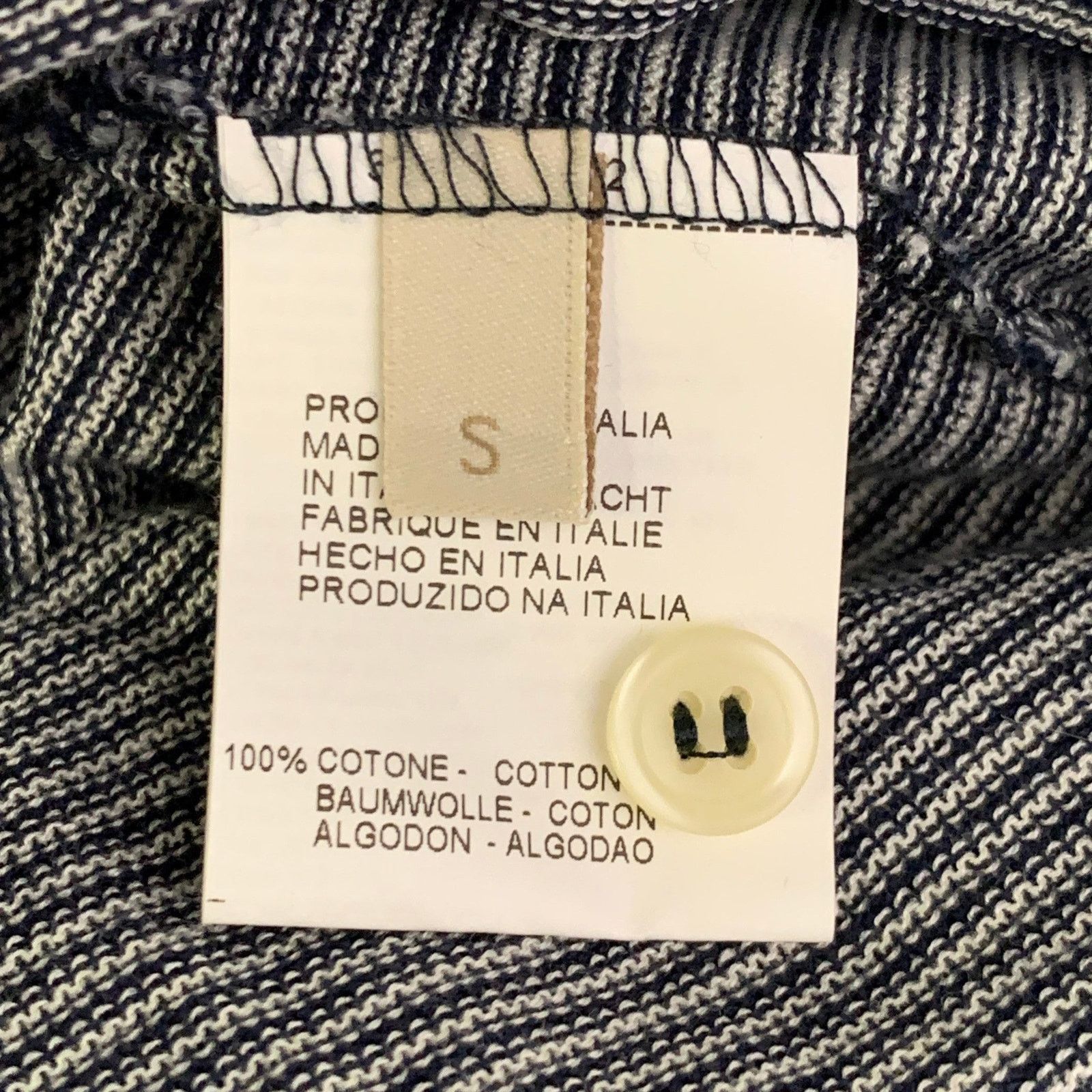 Massimo Alba MASSIMO ALBA S Black White Stripe Cotton Long Sleeve Polo Size US S / EU 44-46 / 1 - 6 Thumbnail