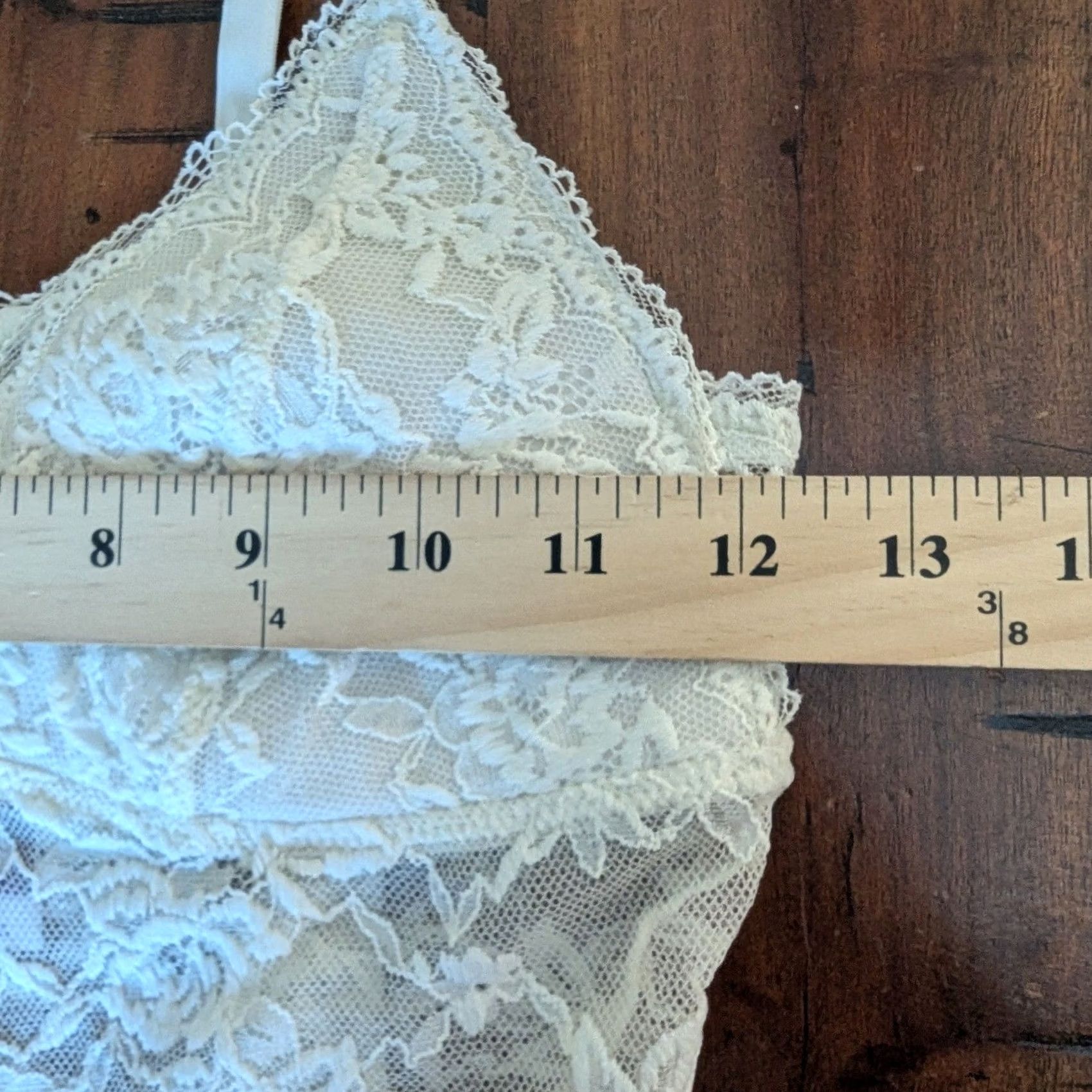 Vintage Adore Me Camisole Top Ivory Floral Sheer V-Neck Womens S Coquette Bridal Size S / US 4 / IT 40 - 6 Thumbnail
