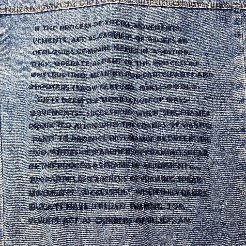 Other Madcow Distressed Poem Patch Jeans Jacket Size US M / EU 48-50 / 2 - 10 Thumbnail