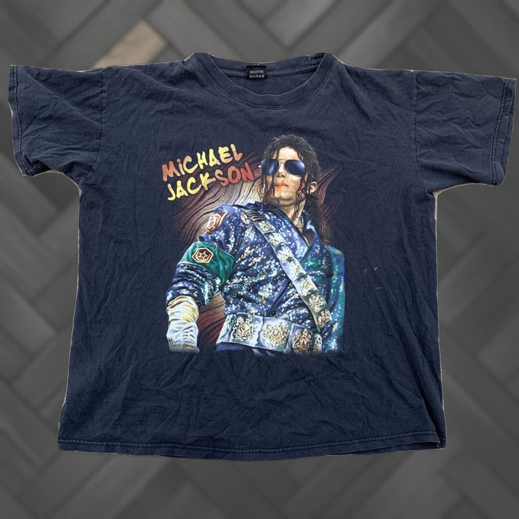 Vintage VINTAGE Michael Jackson T Shirt Roman Ticiam XXL Black Crew Neck Short Sleeve Graphic Print Men's 90s Retro Fan Made Tee Size US XXL / EU 58 / 5 - 1 Thumbnail