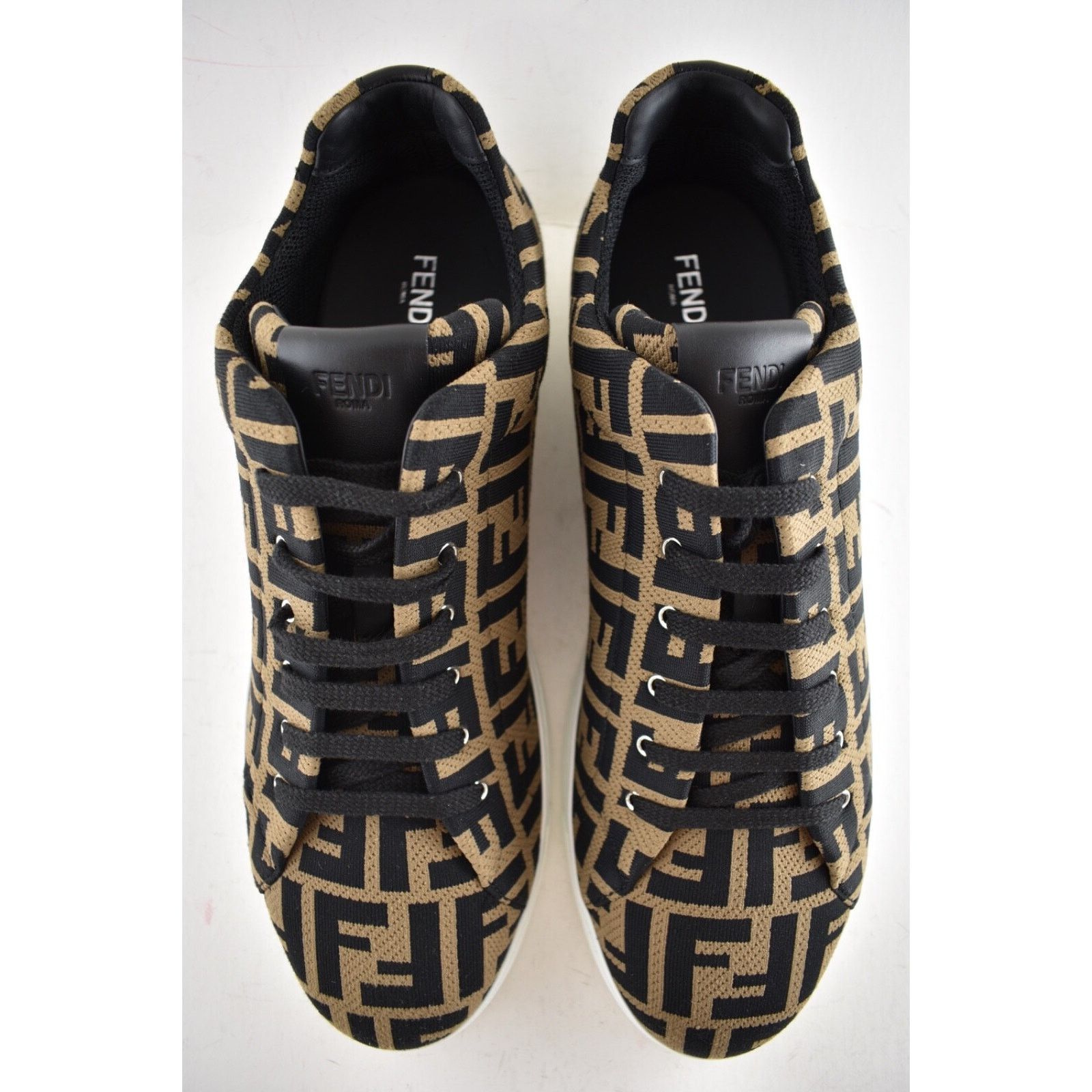 Fendi Fendi Forever Allover Logo Monogram Tabacco Brown Black Size US 13 / EU 46 - 9 Thumbnail