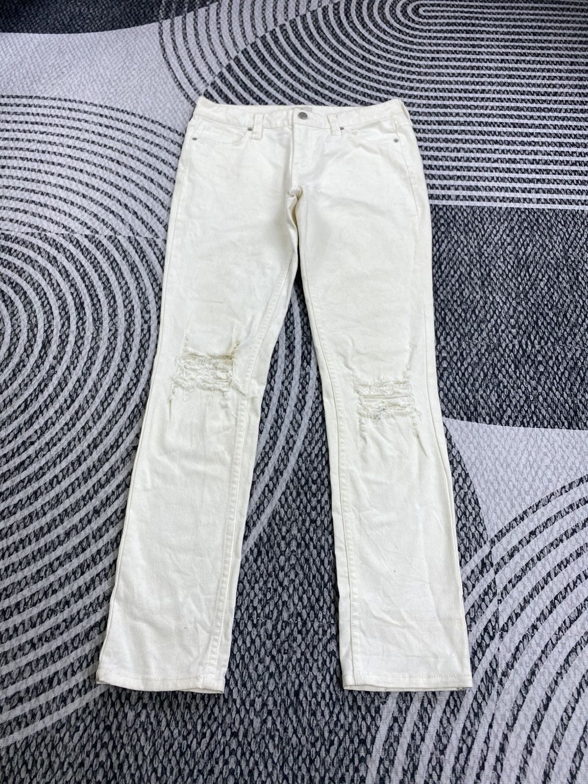 French Connection French Connection Pure White Straight Cut Pants Size US 31 - 1 Thumbnail