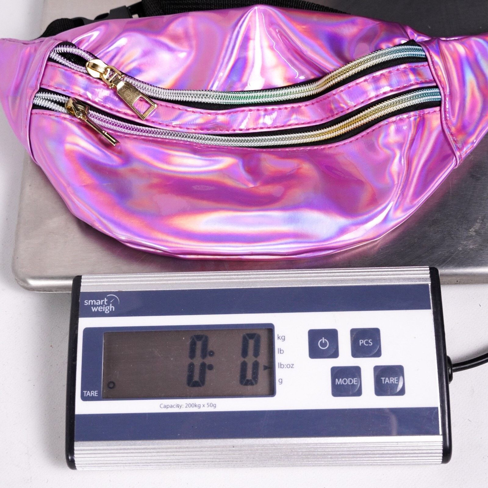 Other Pink Holographic Fanny Pack Iridescent Luminous Waist Bag Size ONE SIZE - 6 Thumbnail