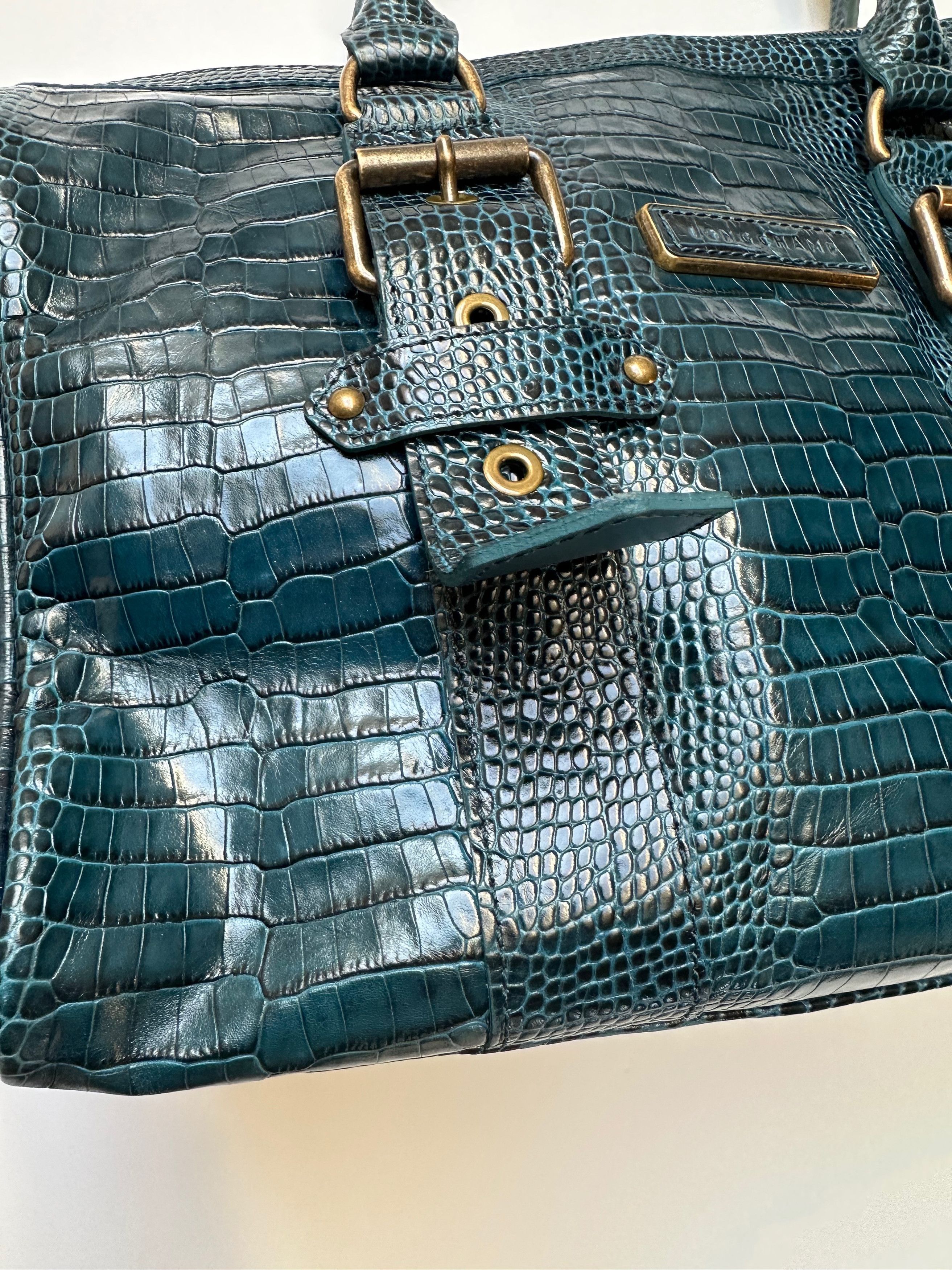 Longchamp Longchamp Kate Moss Emerald Leather Handbag France Size ONE SIZE - 4 Thumbnail