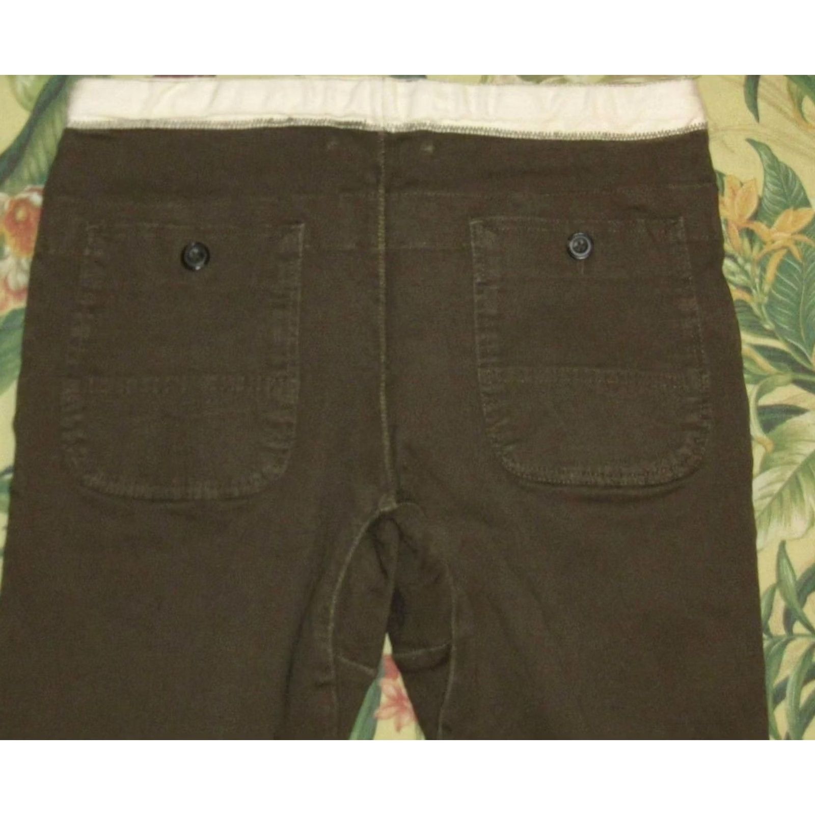 Vintage BEAMS Green Button Fly Jogger Pants Medium Size US 31 - 4 Thumbnail
