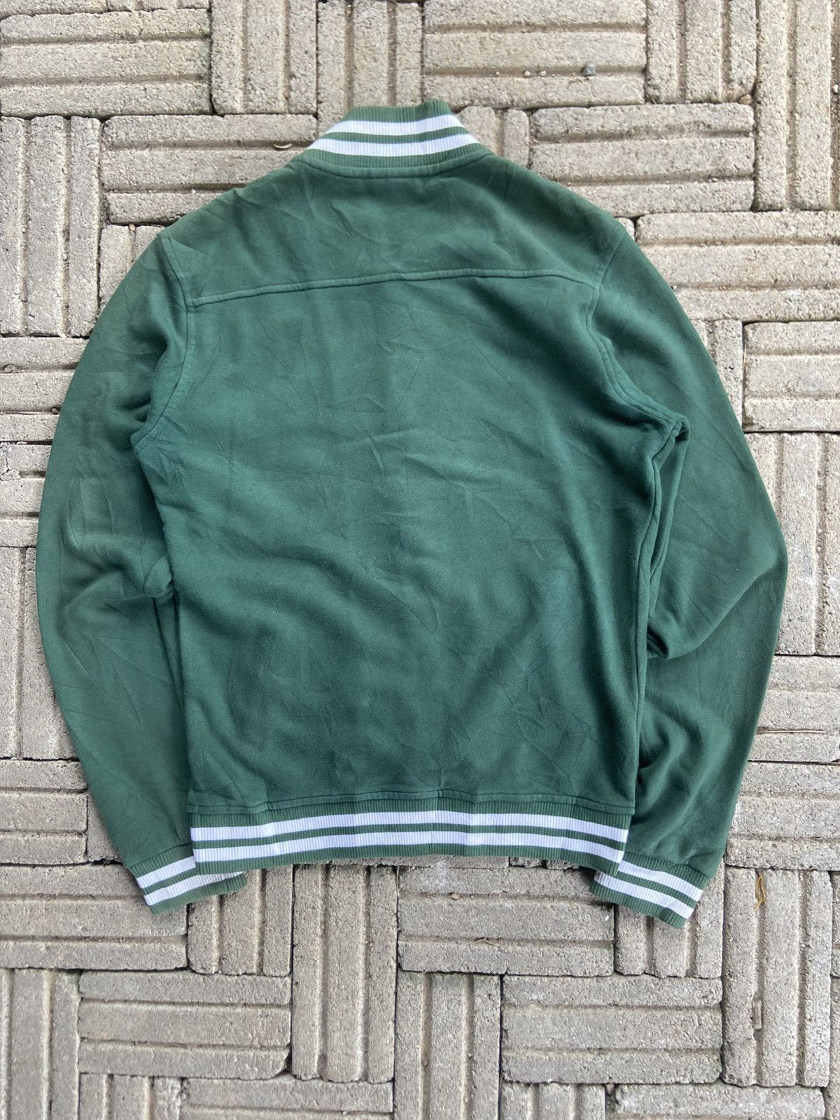 Lacoste Lacoste varsity jacket with white striped ribbed trims Size US M / EU 48-50 / 2 - 9 Thumbnail