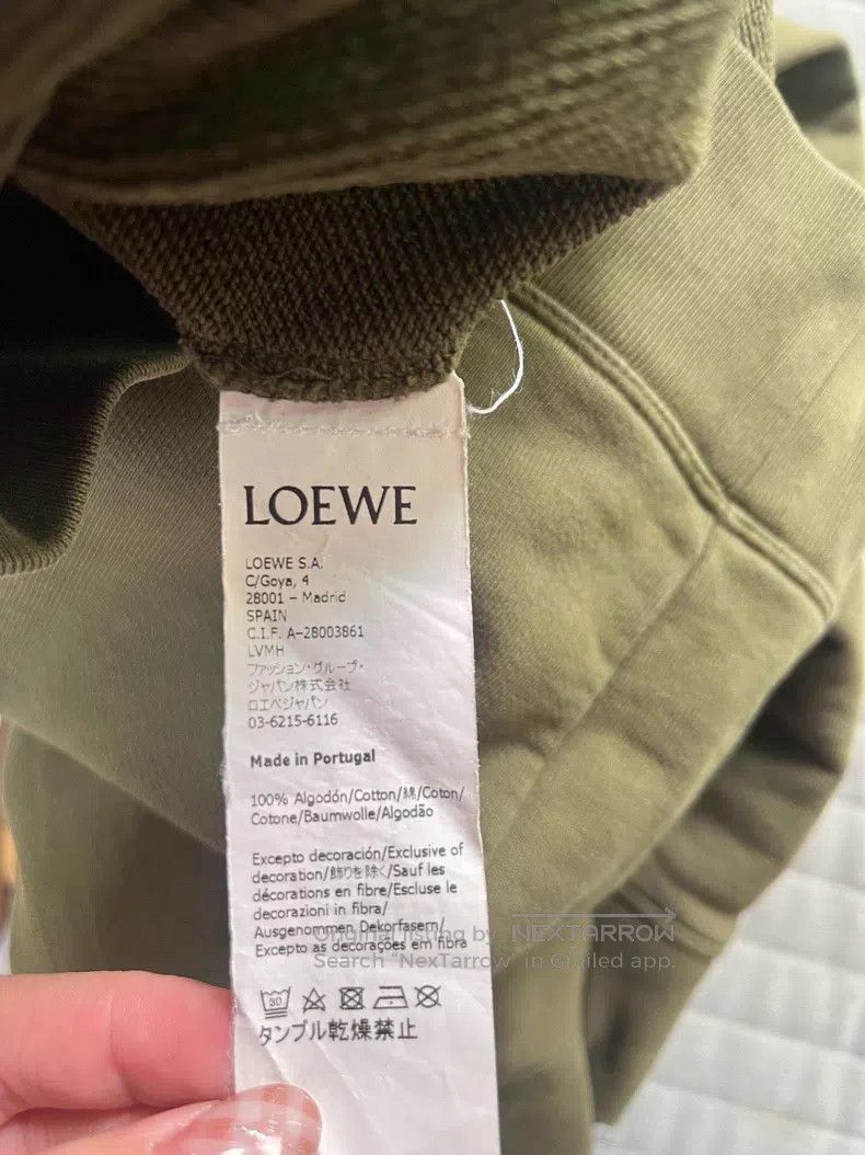 Loewe Loewe Men's Hoodie, Green Size US L / EU 52-54 / 3 - 2 Thumbnail