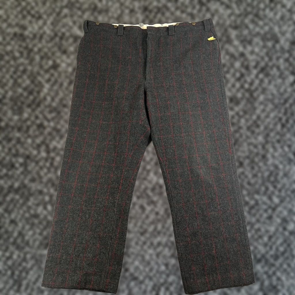 Vintage VINTAGE LL Bean Pants Mens Heavyweight Wool Plaid Hunting Outdoor VTG 47x30" Size US 34 / EU 50 - 1 Thumbnail