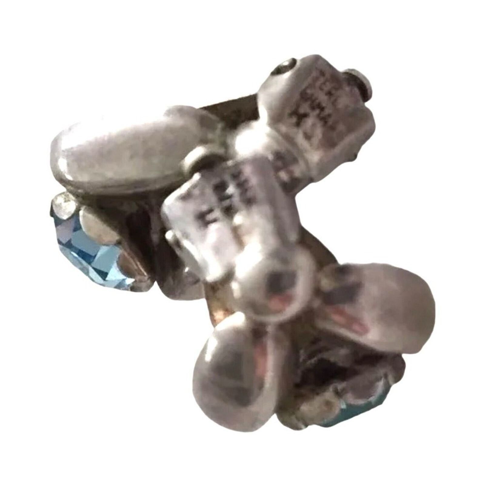 The Unbranded Brand Max Standager Earrings Round Aquamarine Sterling Silver 925 Size ONE SIZE - 6 Thumbnail