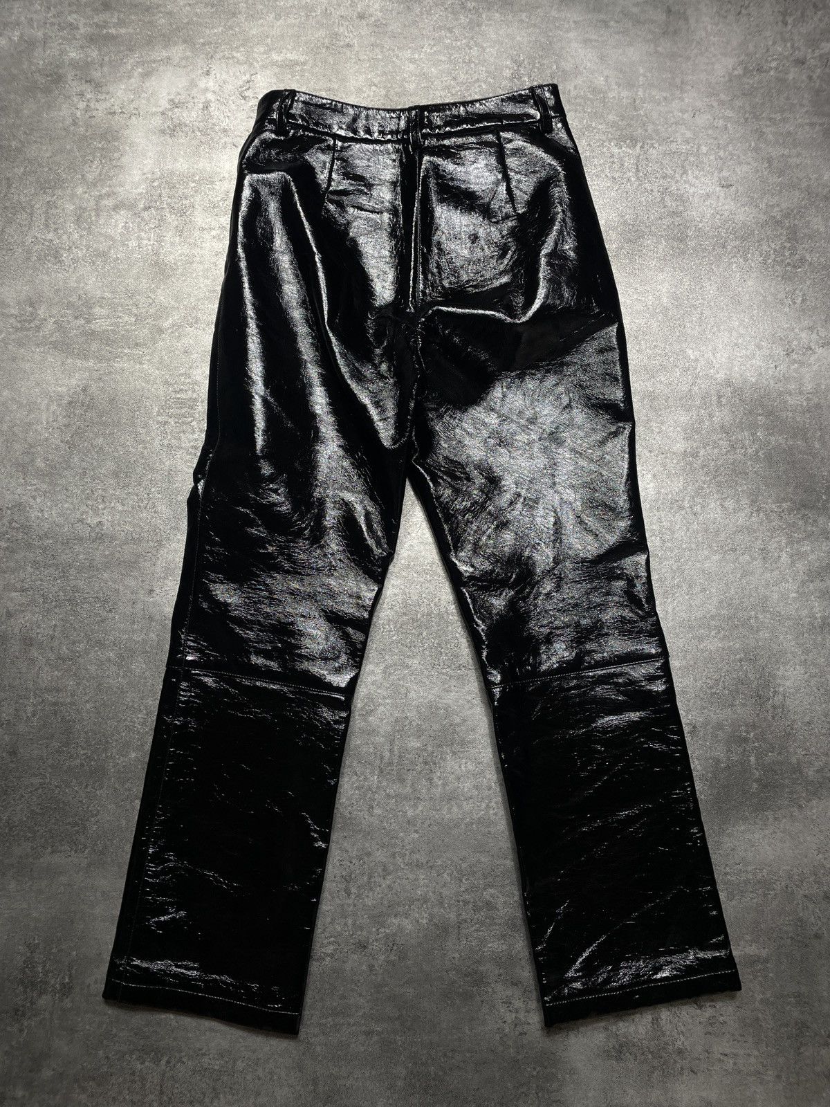 Vintage Viscose🔥Hype Streetwear Pants Eco Leather Opium Goth Size 27" / US 4 / IT 40 - 2 Thumbnail