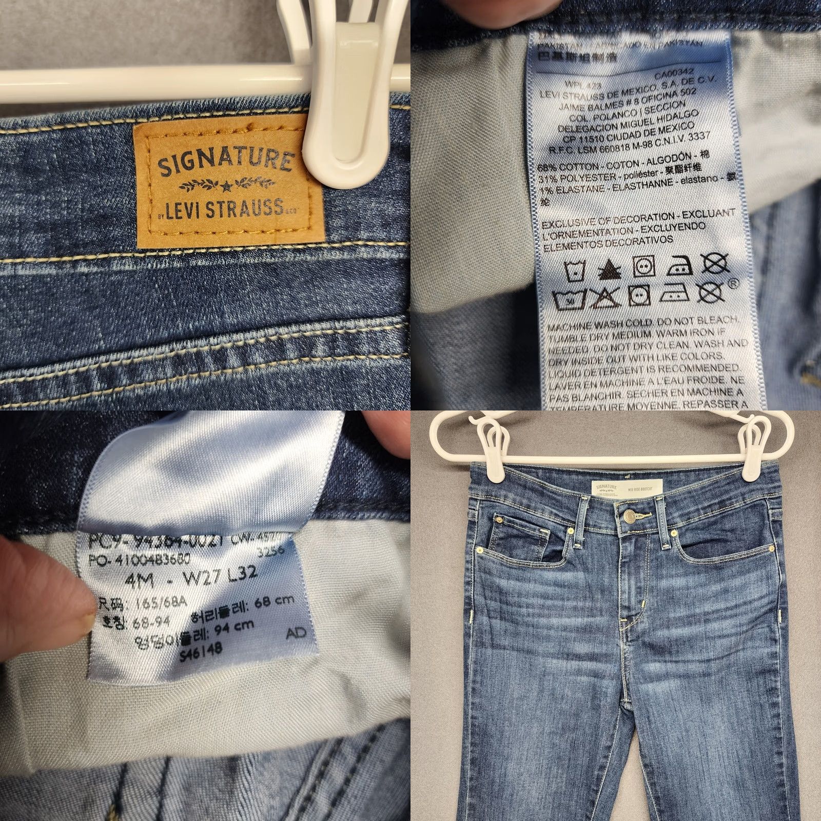 Levi's Levi's Signature Jeans Womens Boots Blue Mid Rise 28x30 28in Inseam 5-Pocket Stretch Denim Jeans Mens Girls Size 28" / US 6 / IT 42 - 8 Thumbnail