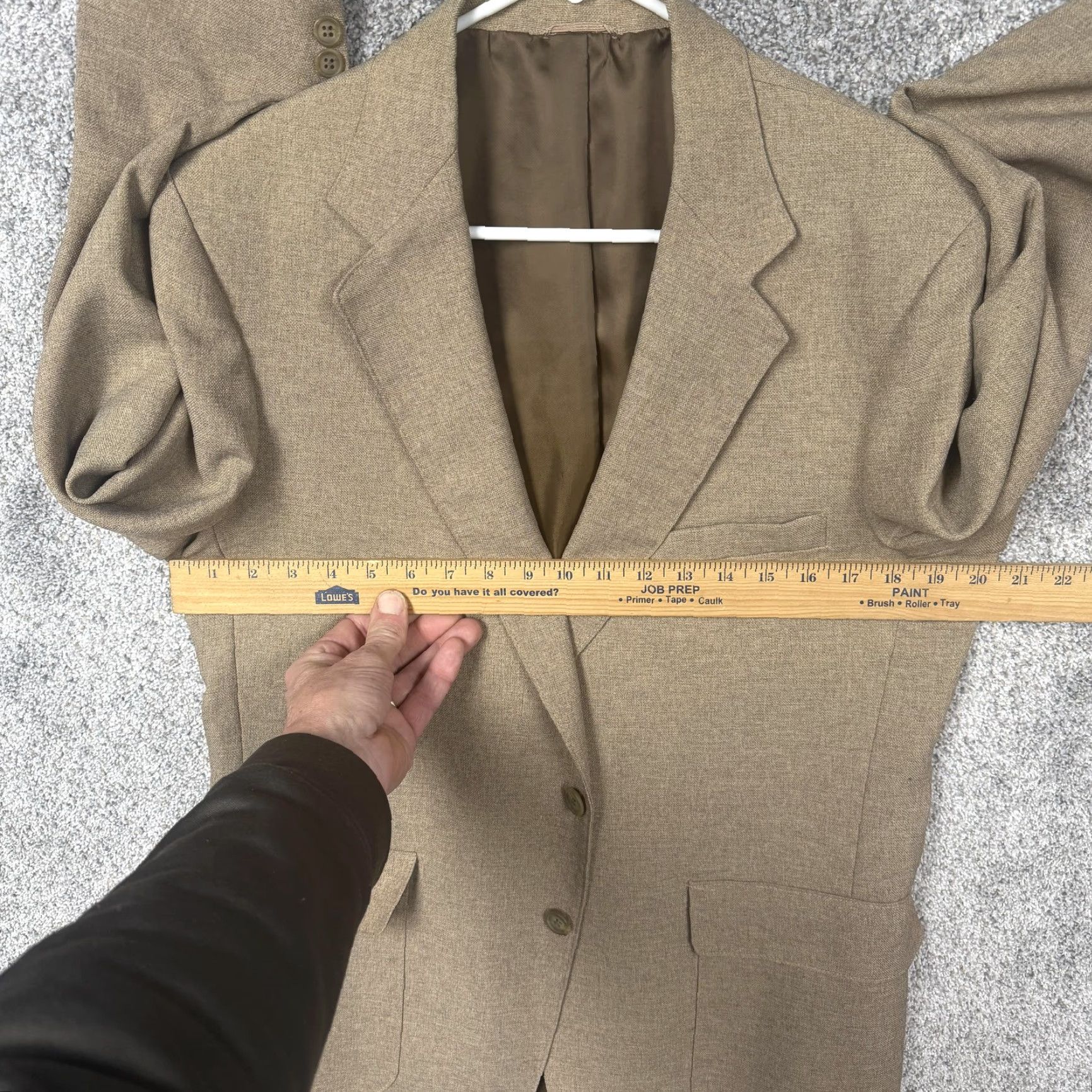 Levi's VINTAGE Levi's Action Suit Blazer 2 Piece Suit Jacket Single-Breasted Beige Mens 42R Formal Wedding 70s 80s Stay-Prest Size 42R - 4 Thumbnail