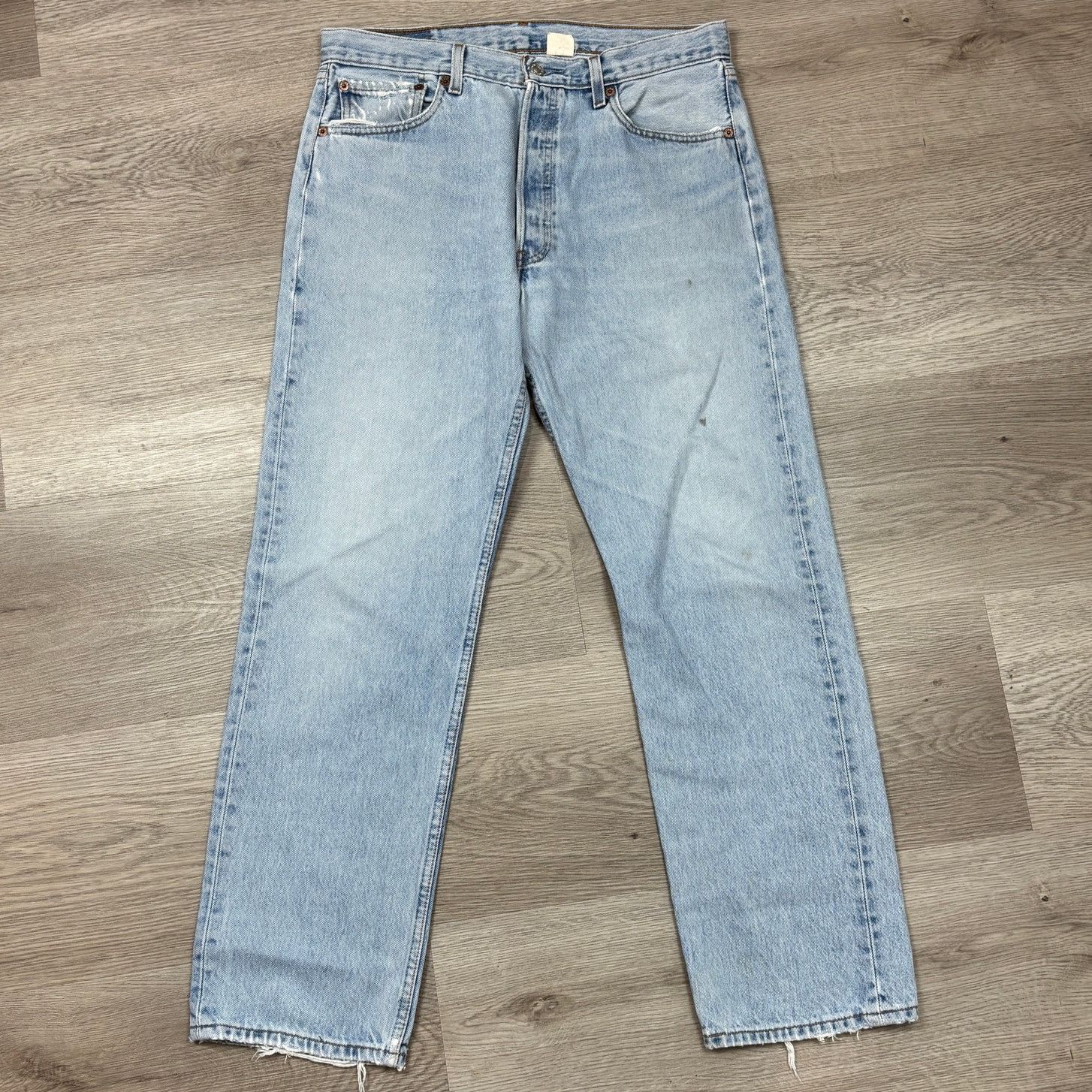 Levi's × Vintage Vintage 90s Levi's 501 Straight Leg Jeans Men's 33x30 Size US 33 - 2 Thumbnail