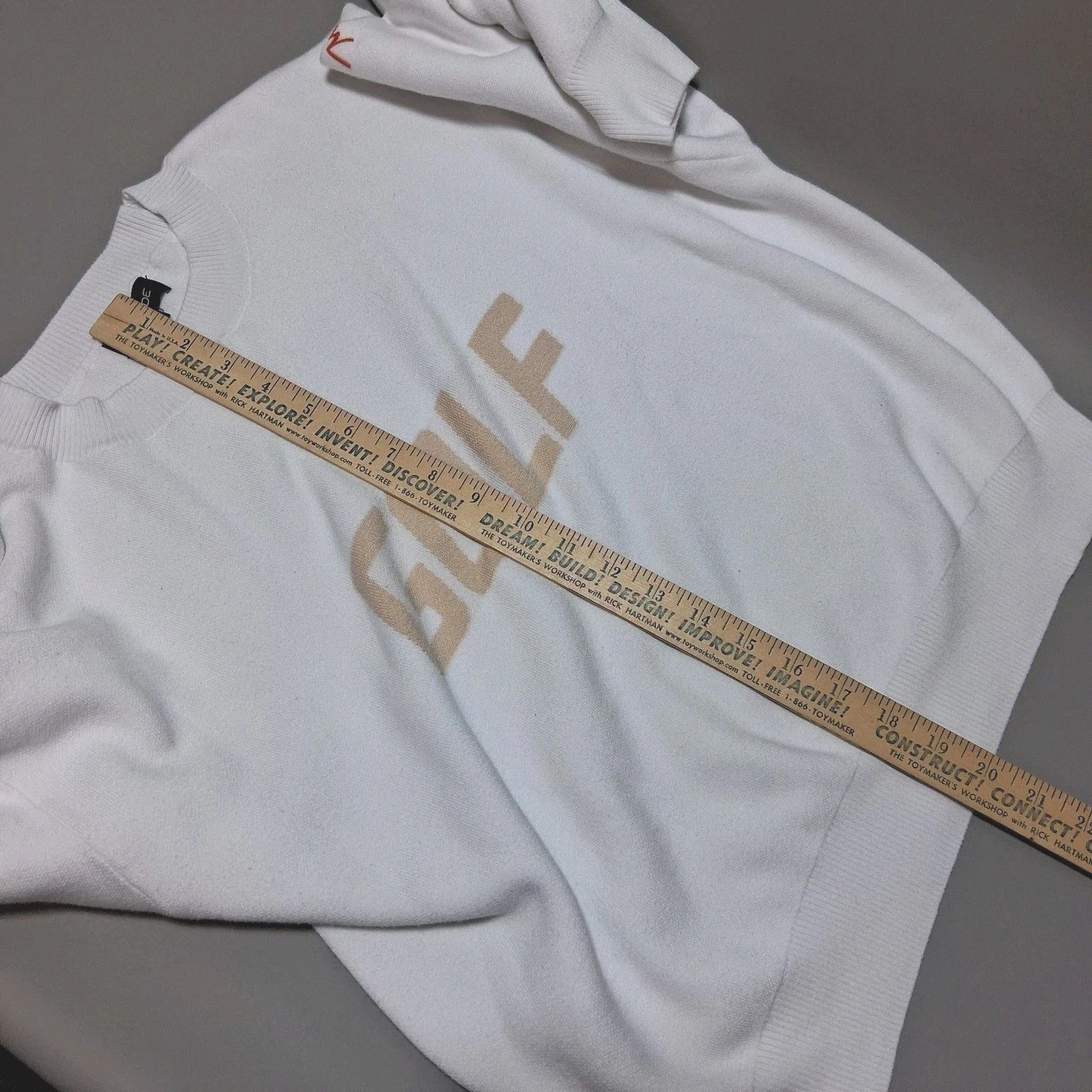 Other ​Macade GOLF Crewneck Sweater White Rare Design Size US L / EU 52-54 / 3 - 8 Thumbnail