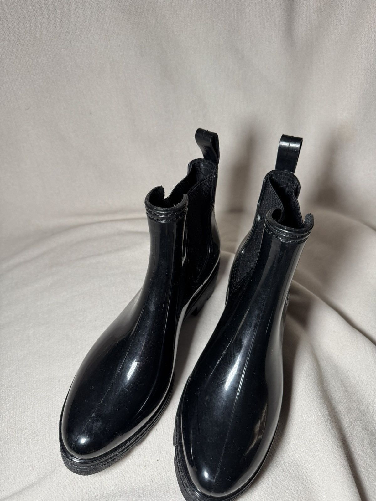 Other Black Women's Chelsea Rain Boots Size US 7 / IT 37 - 4 Thumbnail