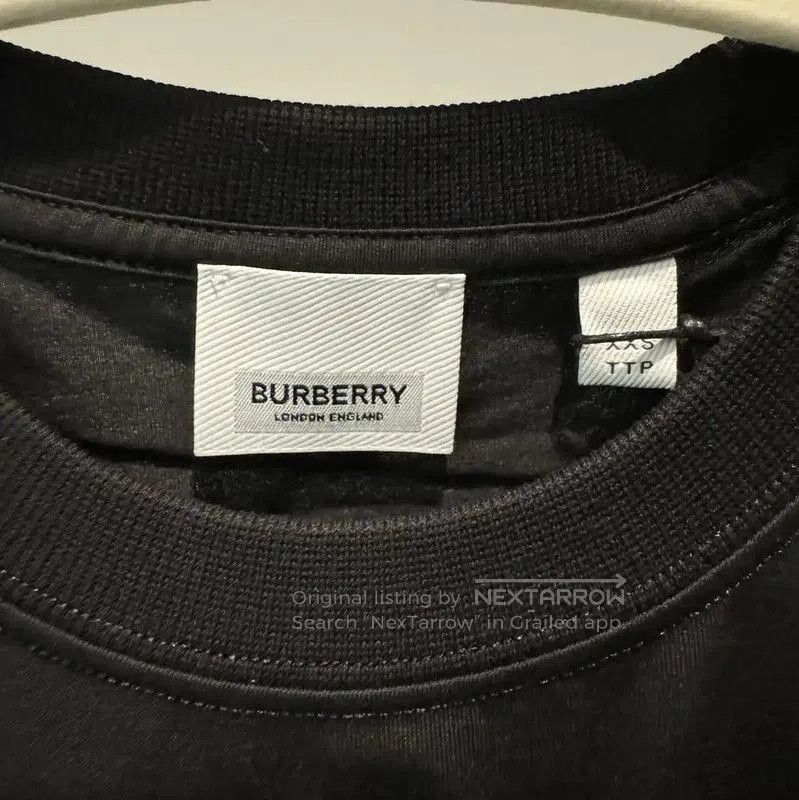 Burberry Burberry Black Cotton Women's T-Shirt. Size XXS / US 00 / IT 34 - 4 Thumbnail