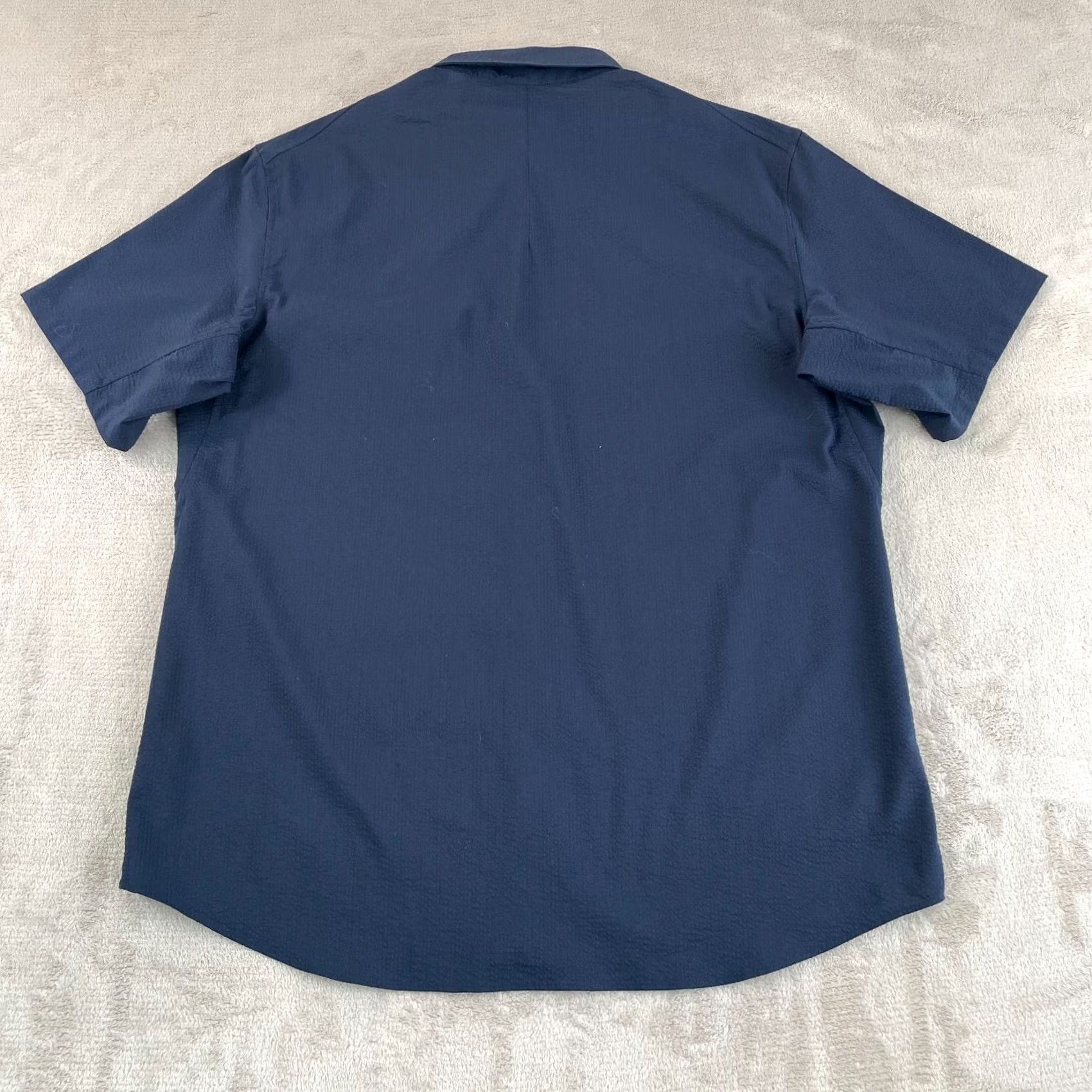 Lululemon Lululemon Street Lite Shirt Men 2XL Navy Blue Wicking SS NWOT Short Sleeve Button-Up Collared, Regular Fit, All Seasons, Pockets, Quick Dry Size US XXL / EU 58 / 5 - 4 Thumbnail