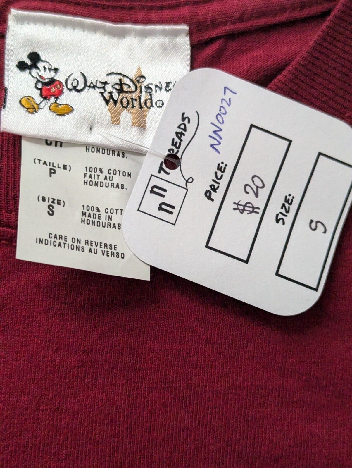 Other 2005 Disney TShirt Small Where The Party Never Ends Burgundy Size US S / EU 44-46 / 1 - 3 Thumbnail
