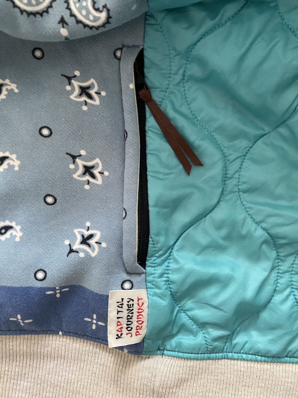 Kapital × Kapital Kountry Knit Bandana Bivouac Big Crewneck Blu Size US L / EU 52-54 / 3 - 3 Thumbnail