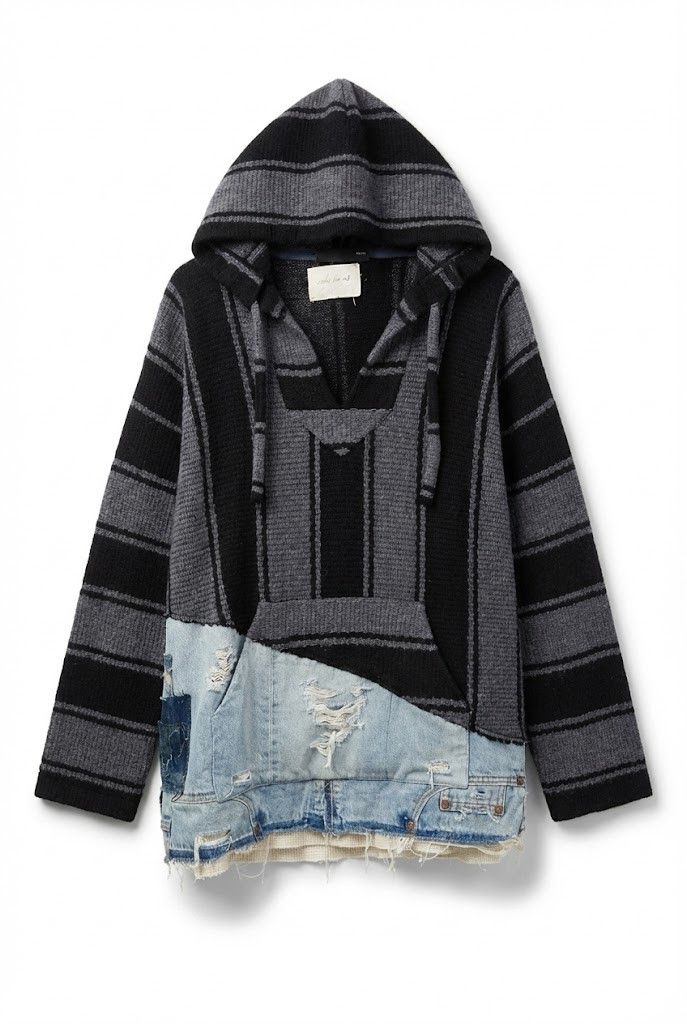 Alanui × Greg Lauren Greg Lauen x Alanui denim cashmere 50/50 hoodie Size US L / EU 52-54 / 3 - 1 Thumbnail