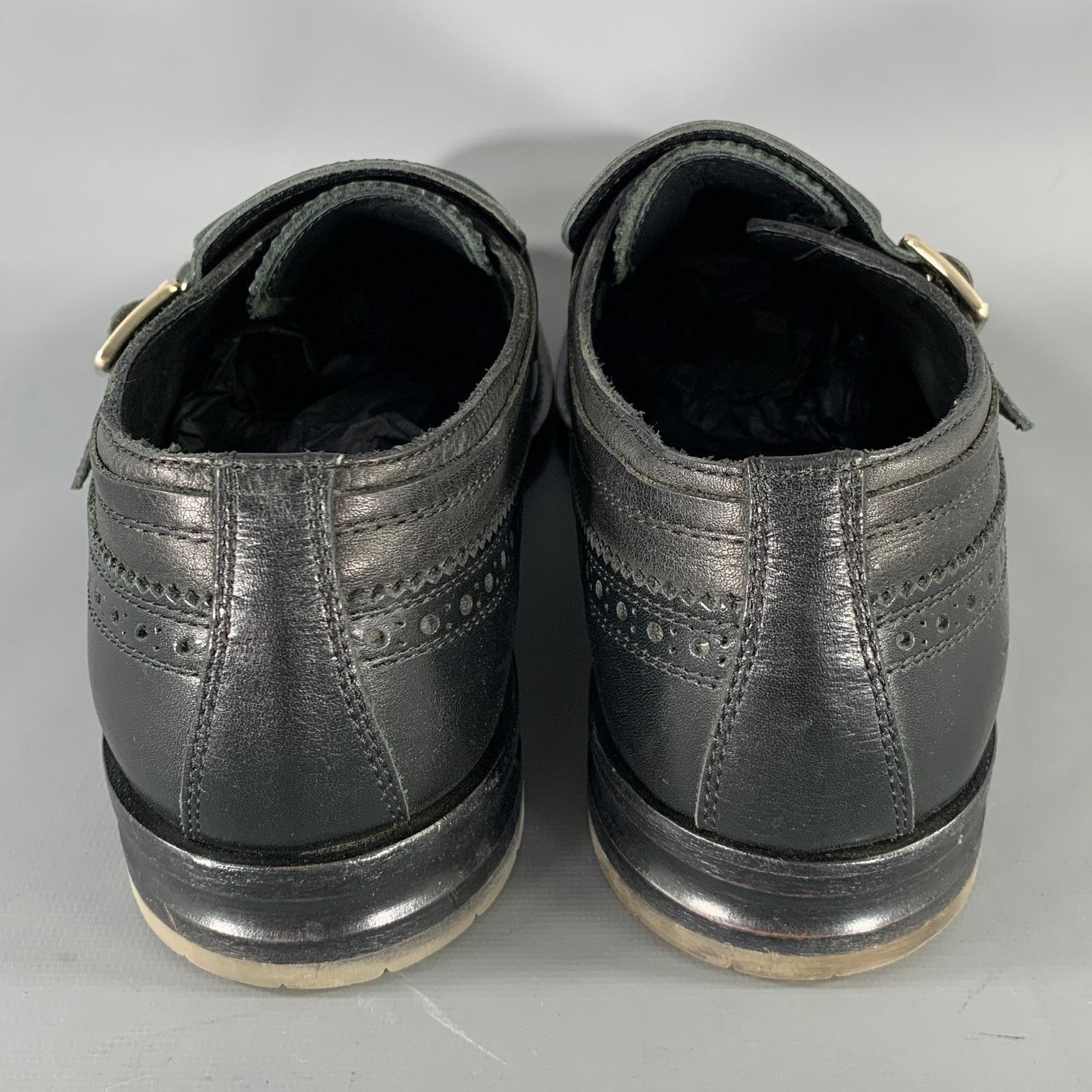 Alexander McQueen ALEXANDER MCQUEEN Size 9 Black Leather Monk Strap Loafers Size US 9 / EU 42 - 3 Thumbnail