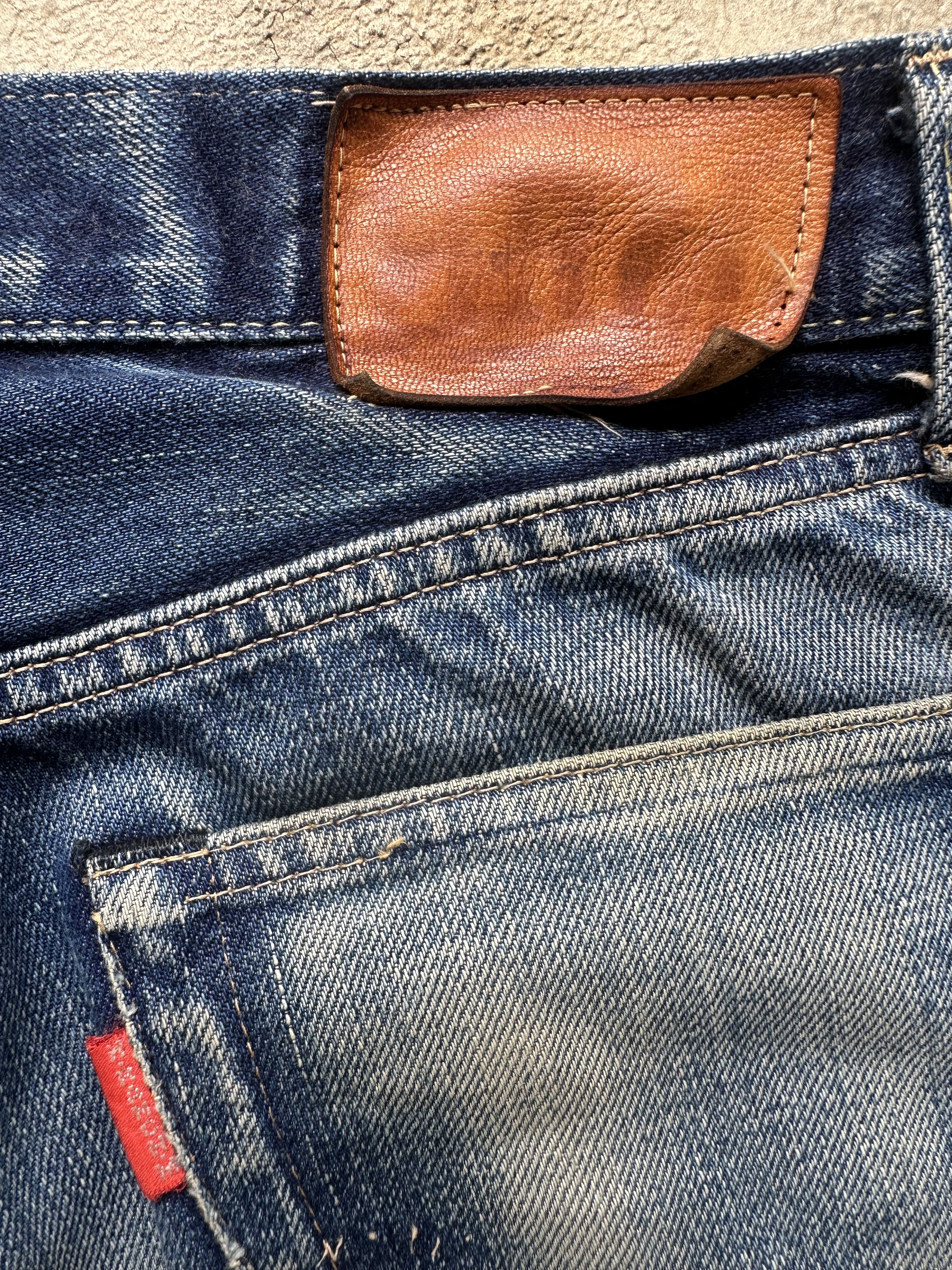 Warehouse Vintage Japanese Brand HR Market Distressed Selvedge Jeans Size US 31 - 16 Thumbnail