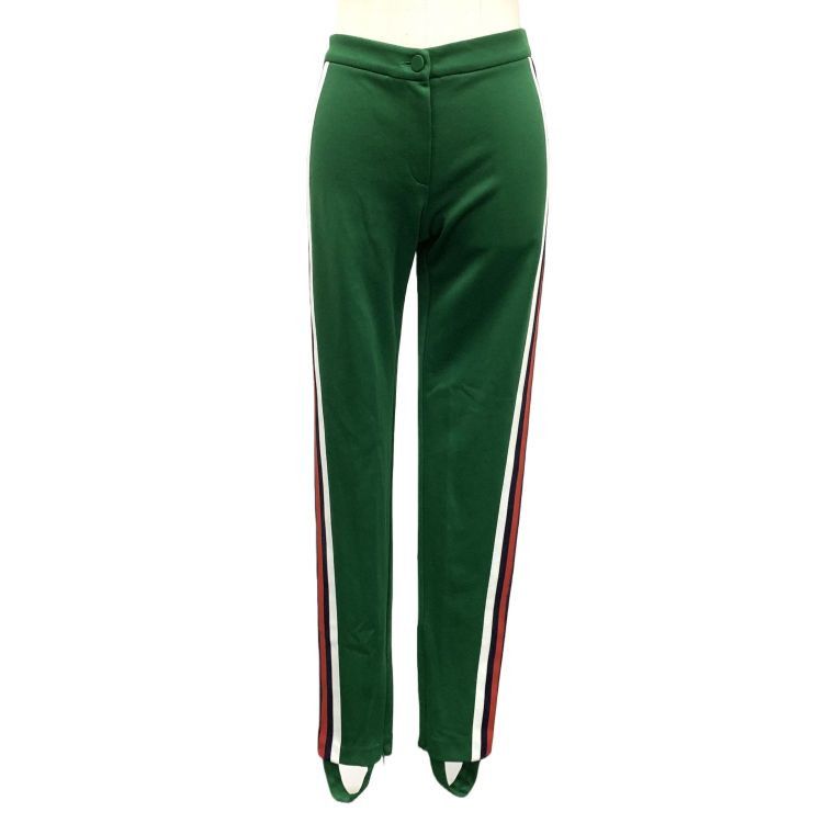 Gucci Gucci Green Stirrup Pants Size XS Size 25" / US 0 / IT 36 - 1 Thumbnail