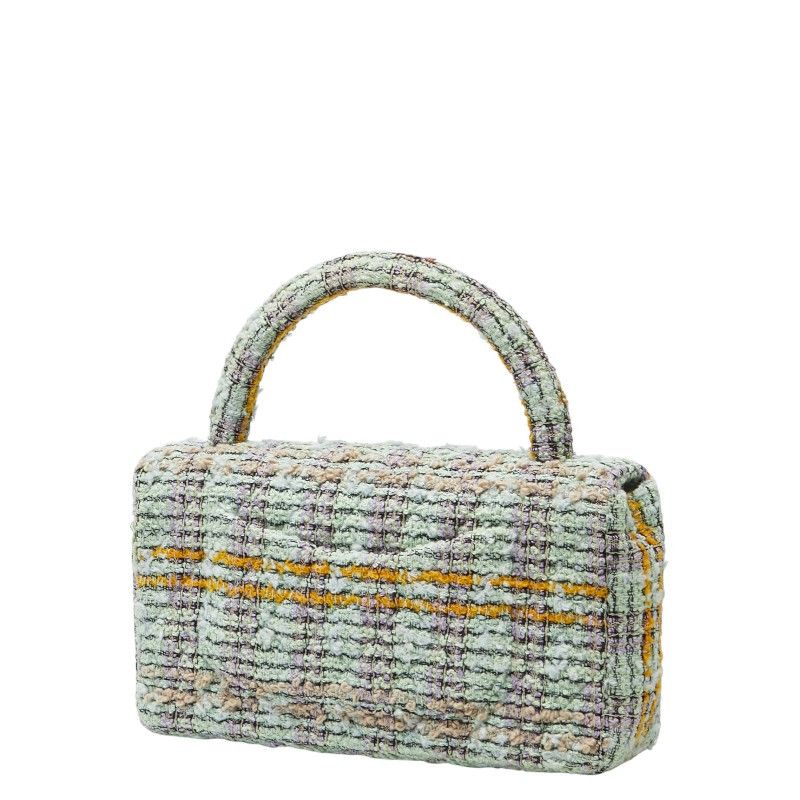 Chanel Chanel Chanel Classic Coco Mark Matelassé Tweed Handbag Textile Handbag DUTY FREE for USA Size ONE SIZE - 1 Thumbnail